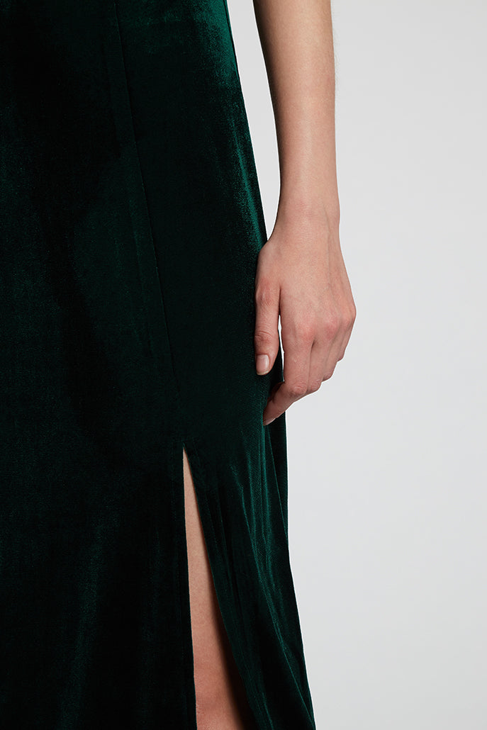 Lubin Velvet Cami Midi Dress - Navy - Detail 1