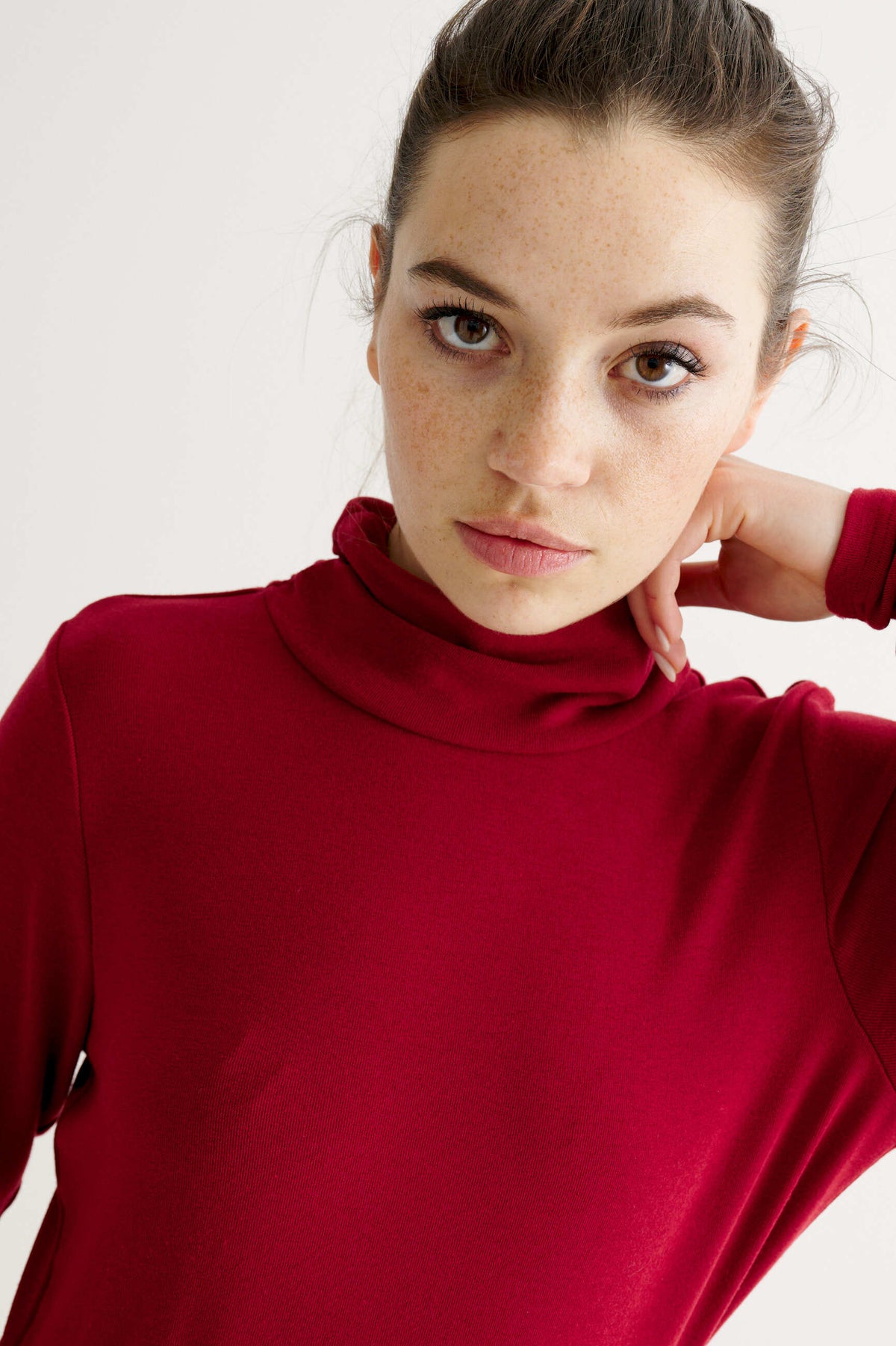 Lyra Spot Dress - Wine