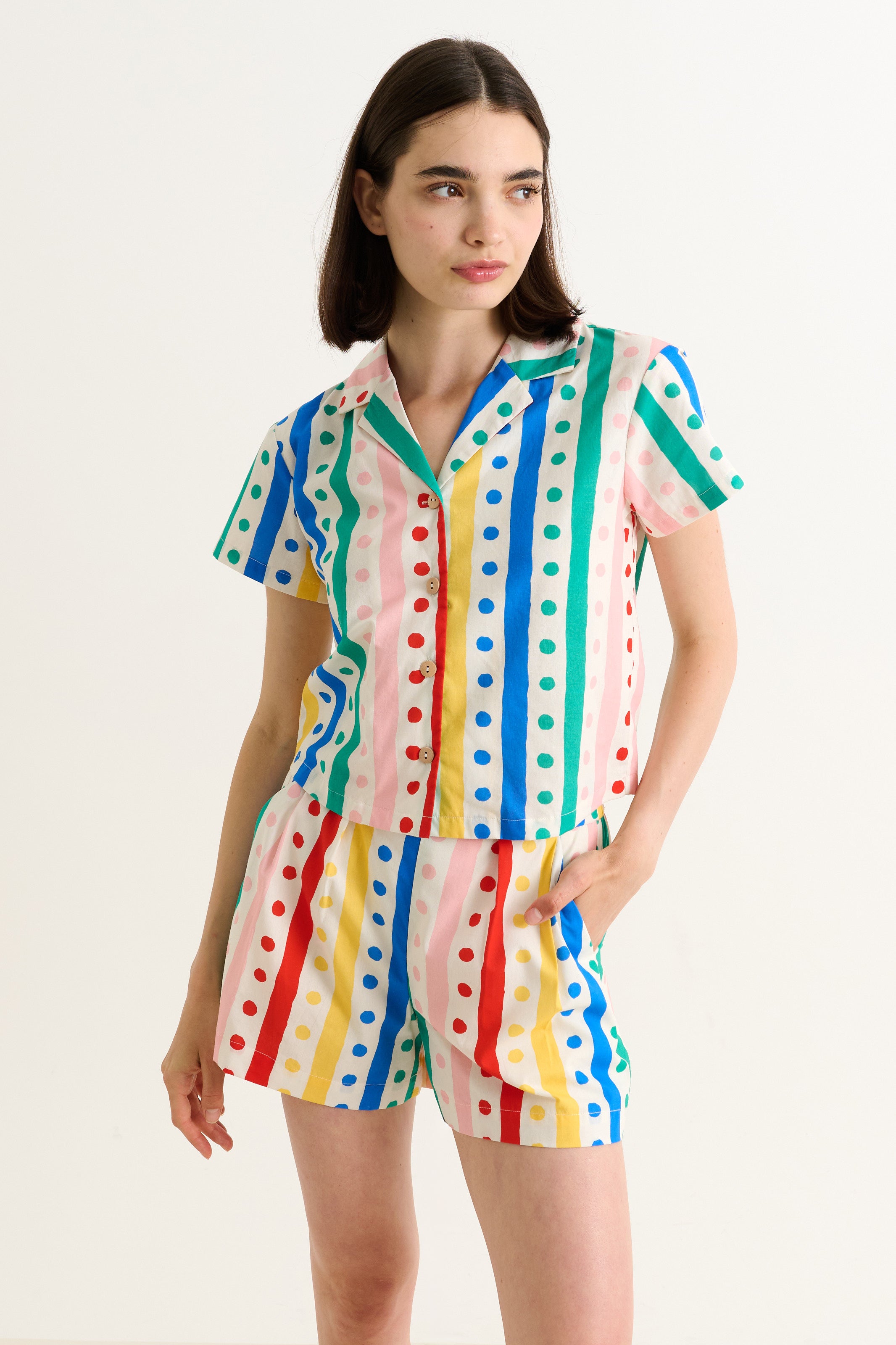 Marika Spots And Stripes Resort Shirt