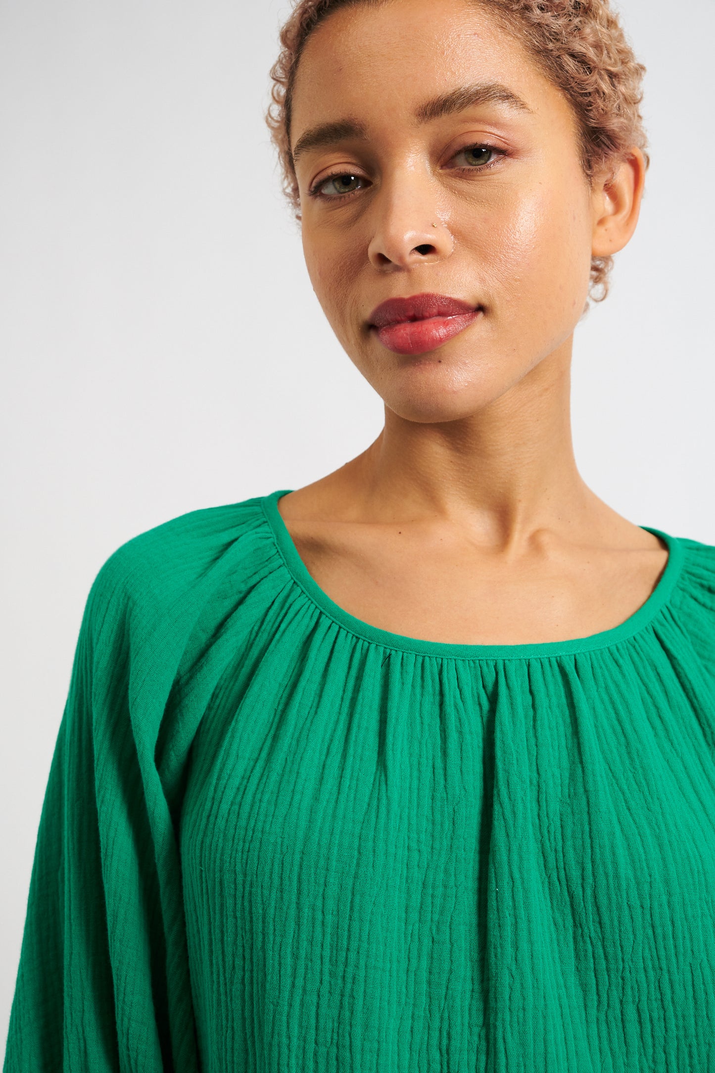 Mayanna Double Gauze Blouse - Green