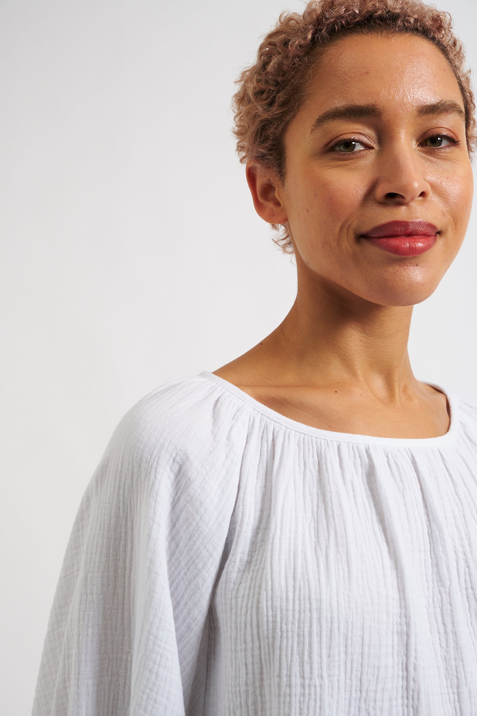 Mayanna Double Gauze Blouse - White