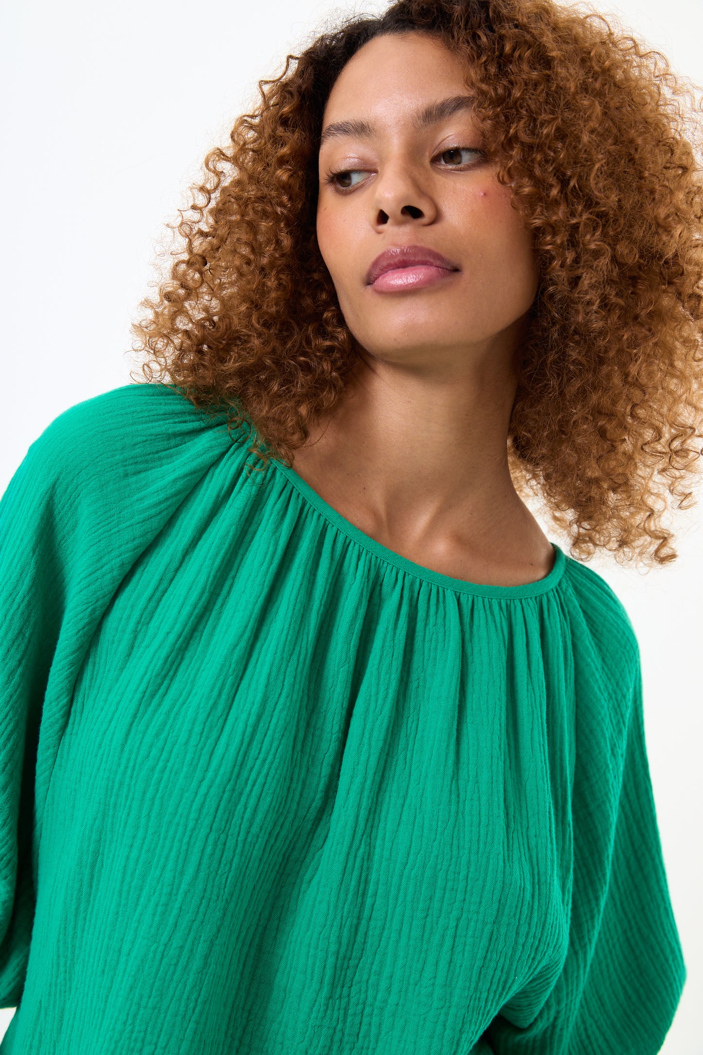Mayanna Double Gauze Blouse - Green