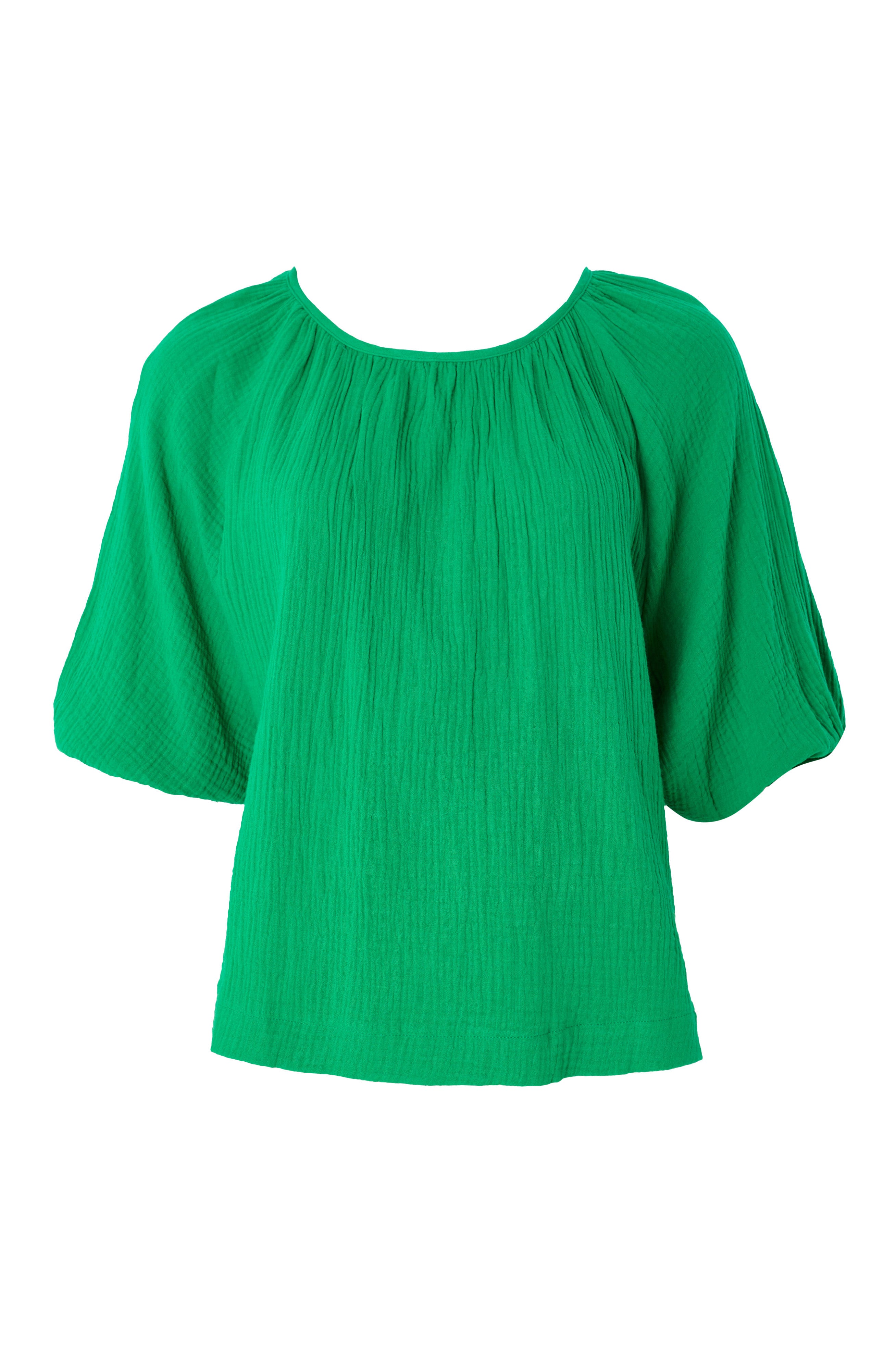 Mayanna Double Gauze Blouse - Green - Styled