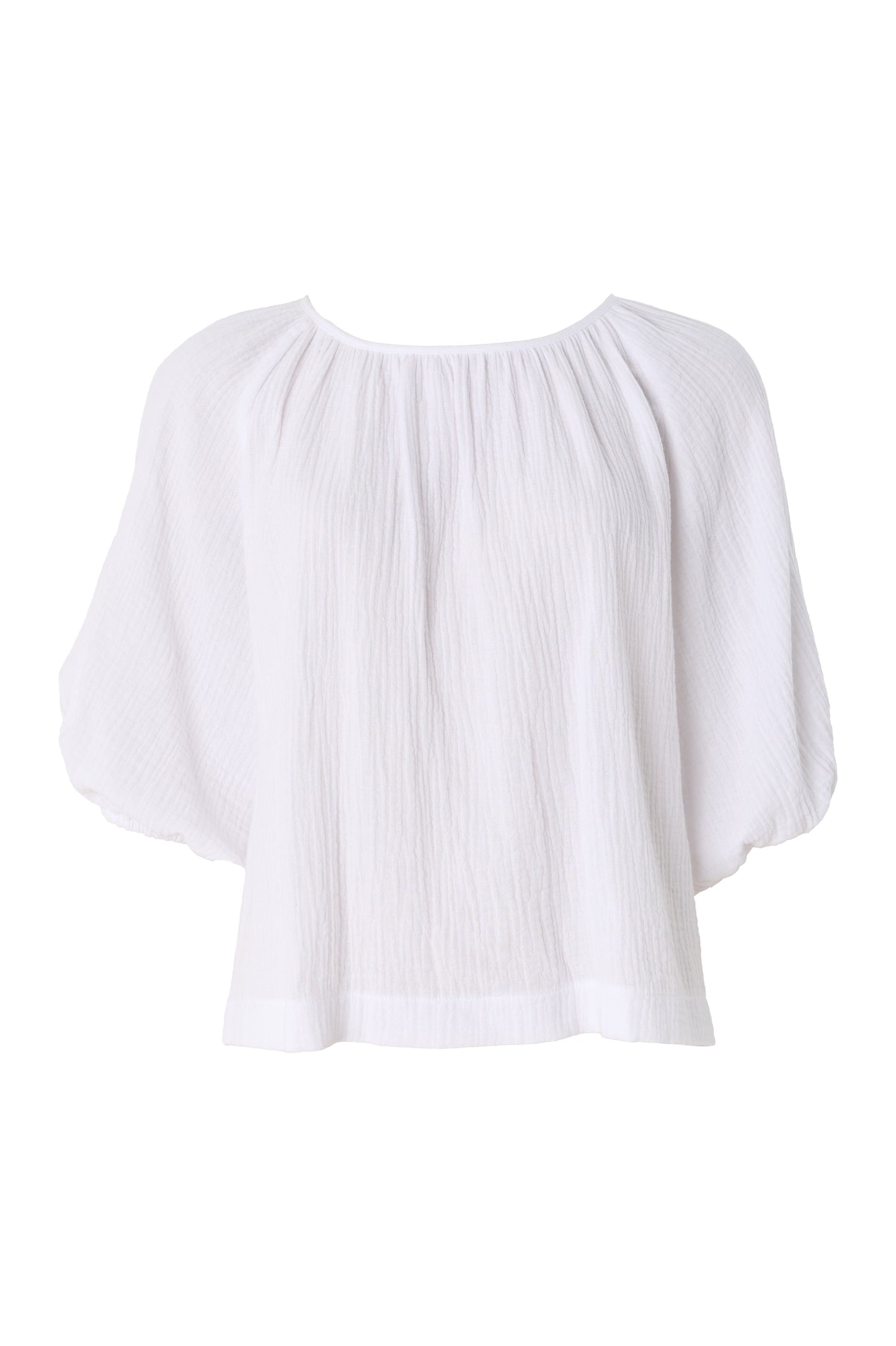 Mayanna Double Gauze Blouse - White