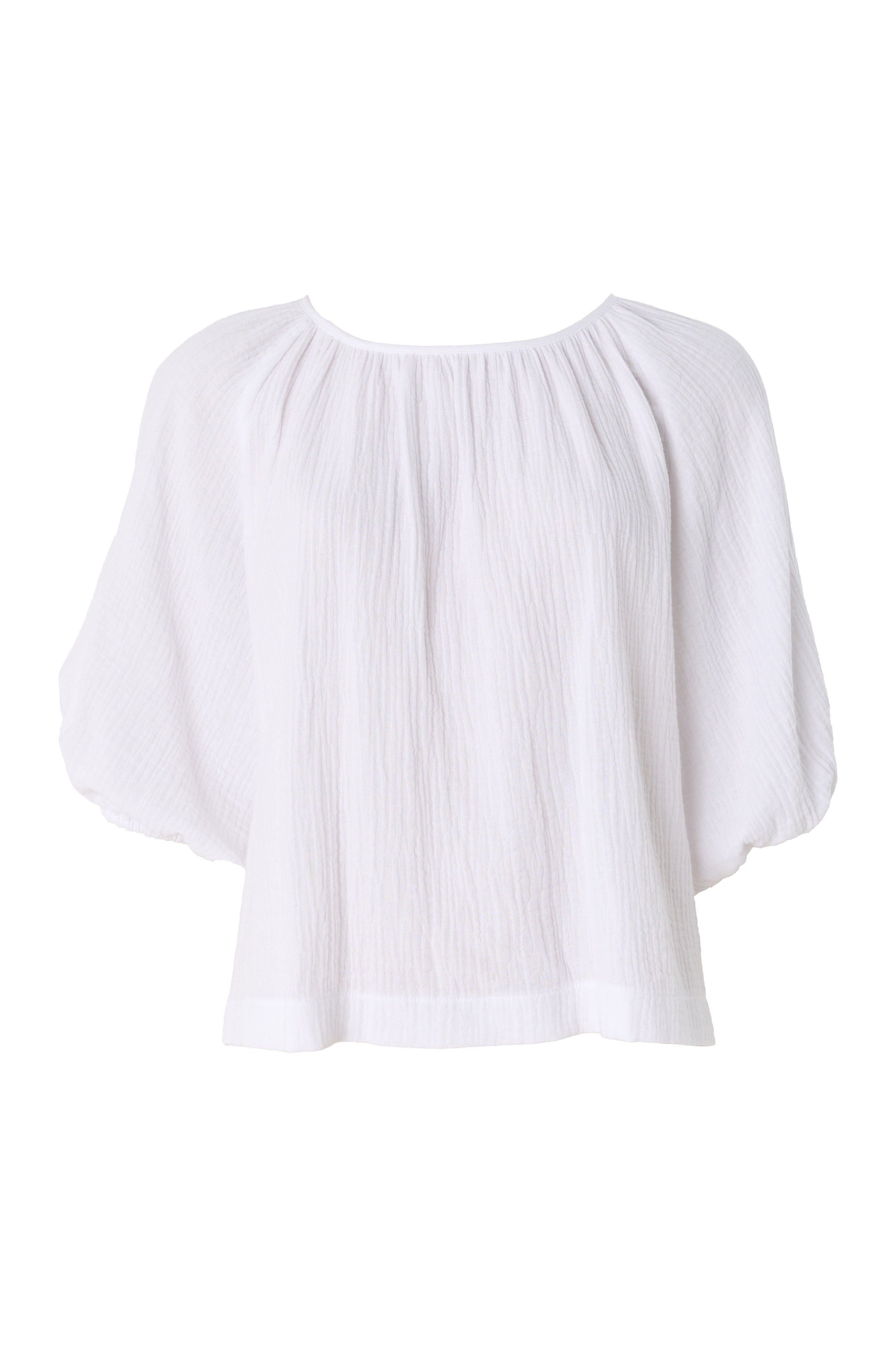 Mayanna Double Gauze Blouse - White