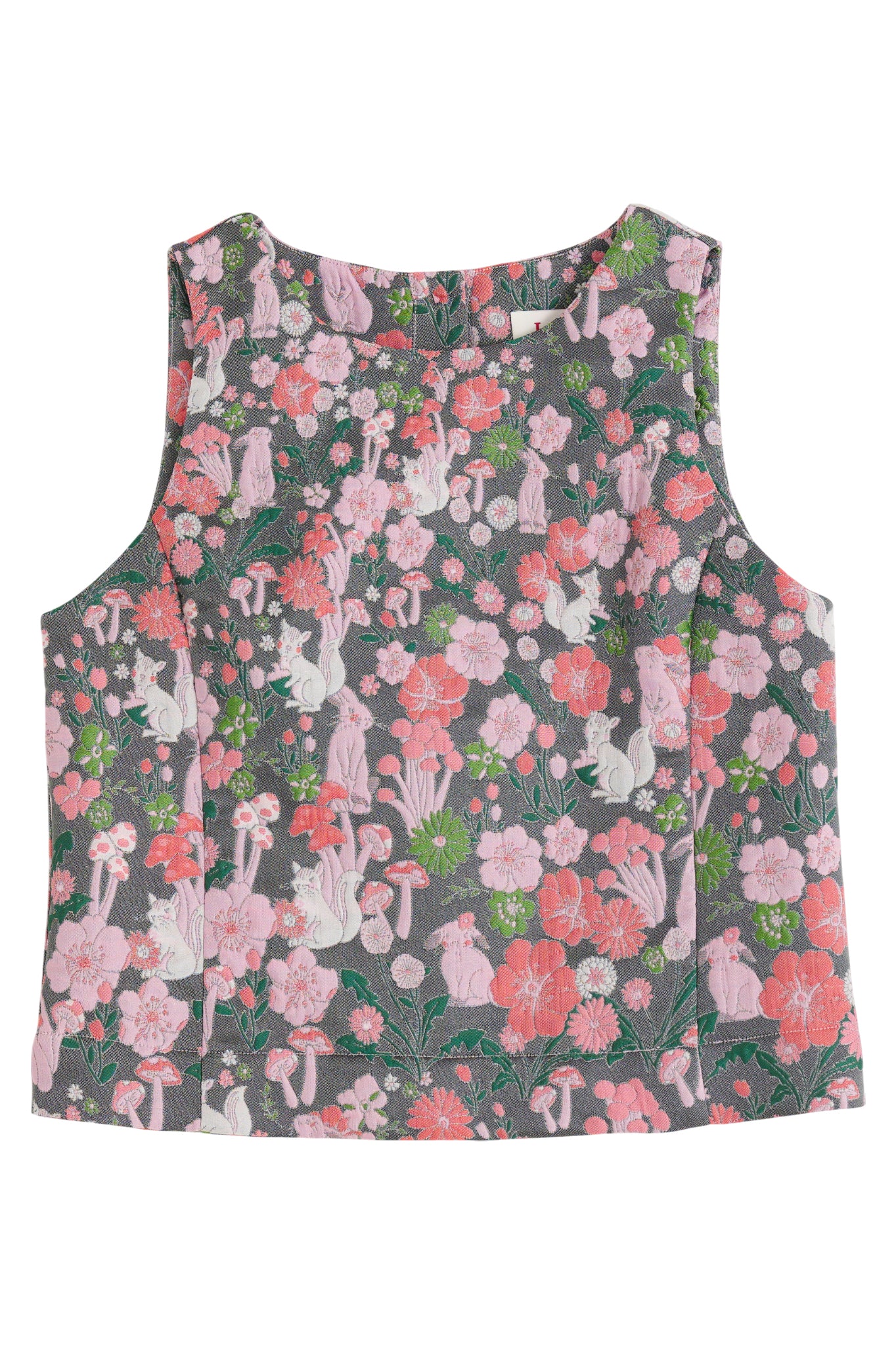 Mea Fairytale Jacquard Sleeveless Top - Pink