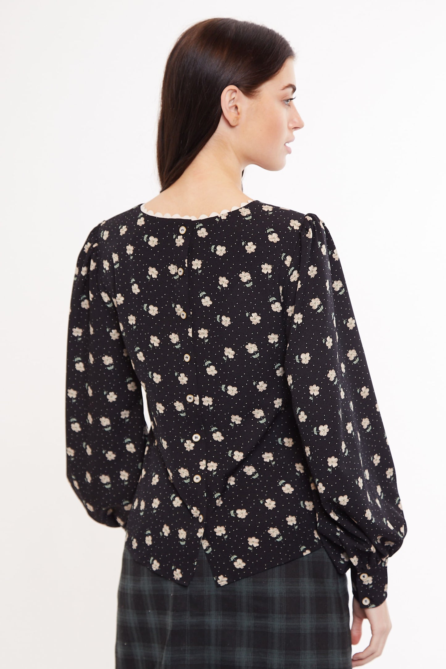 Louche Meissa Anemone Print Long Sleeve Blouse