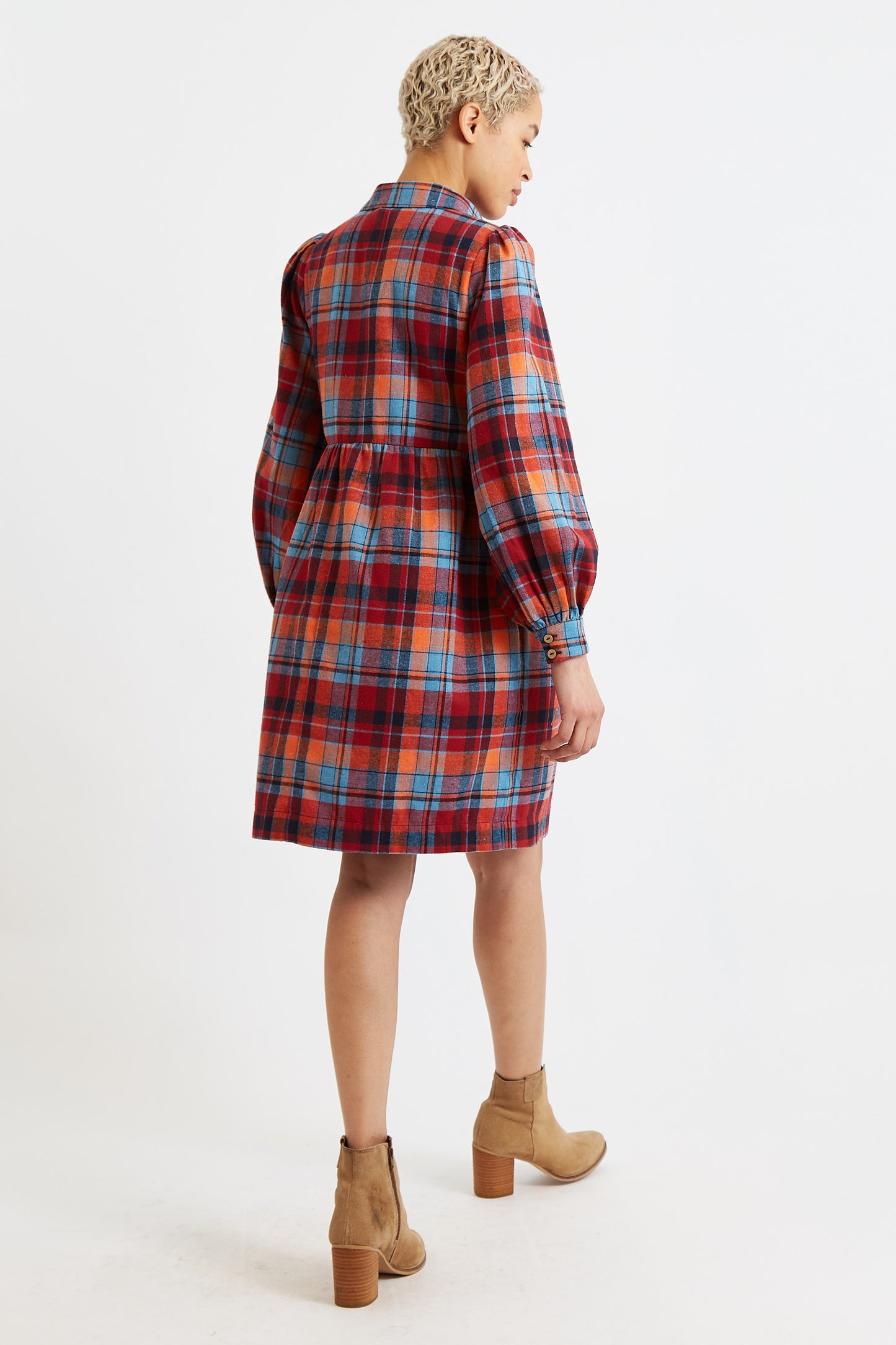 Melly New Tartan Throw On Mini Dress