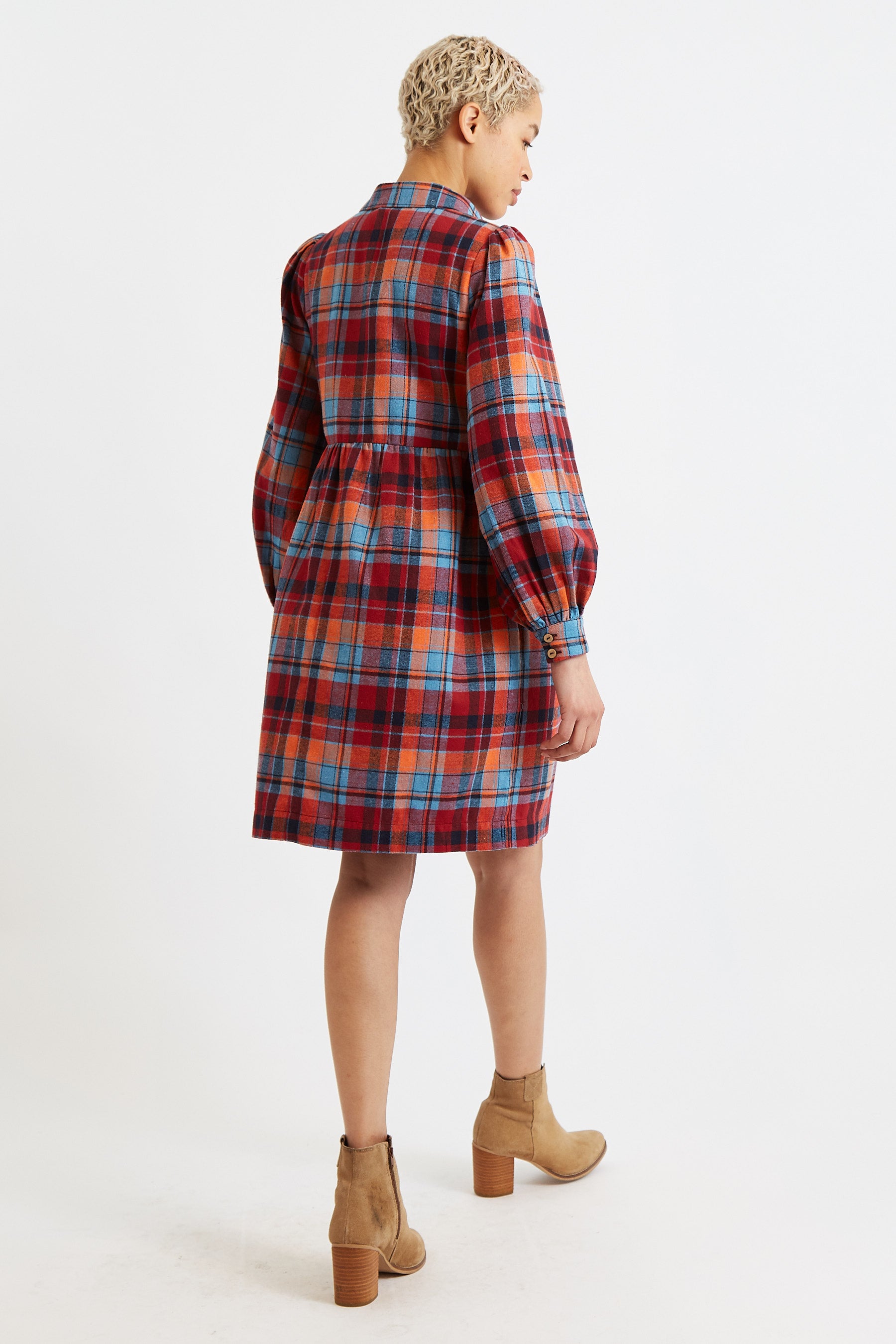 Red tartan mini dress hotsell