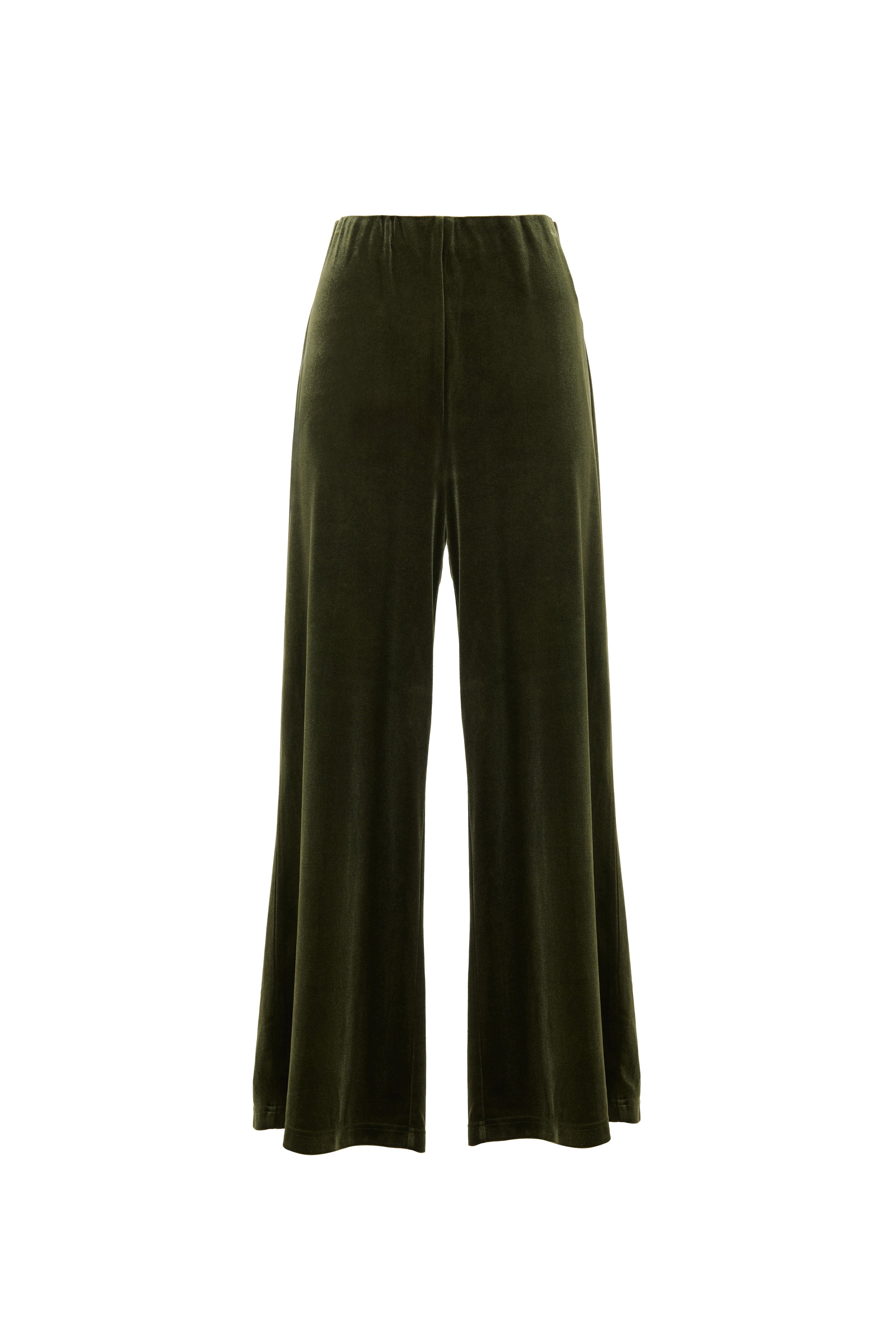 Melvin Velvet Wide Leg Trousers - Sage