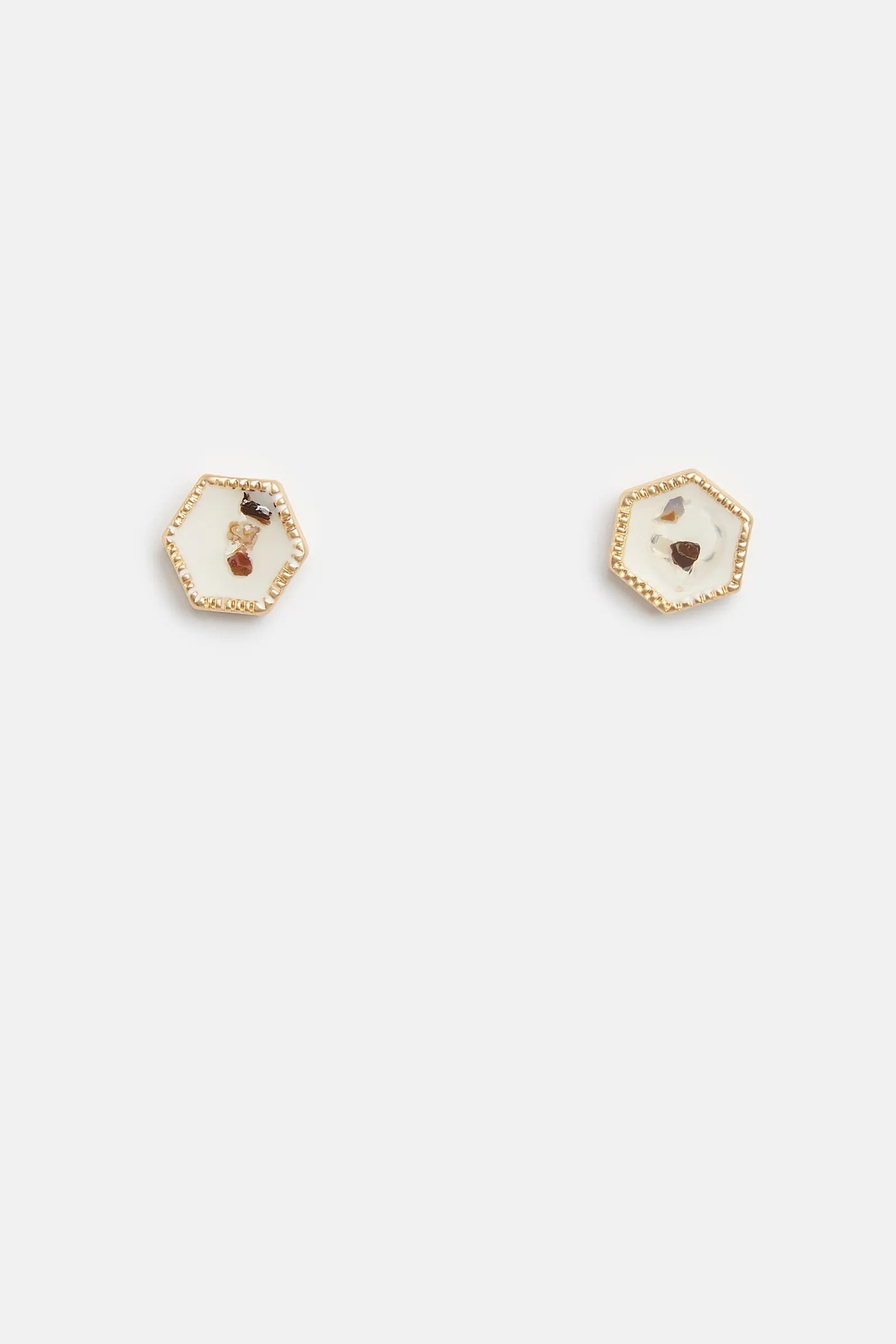 Louche Mesa Hexagon Stud Earrings