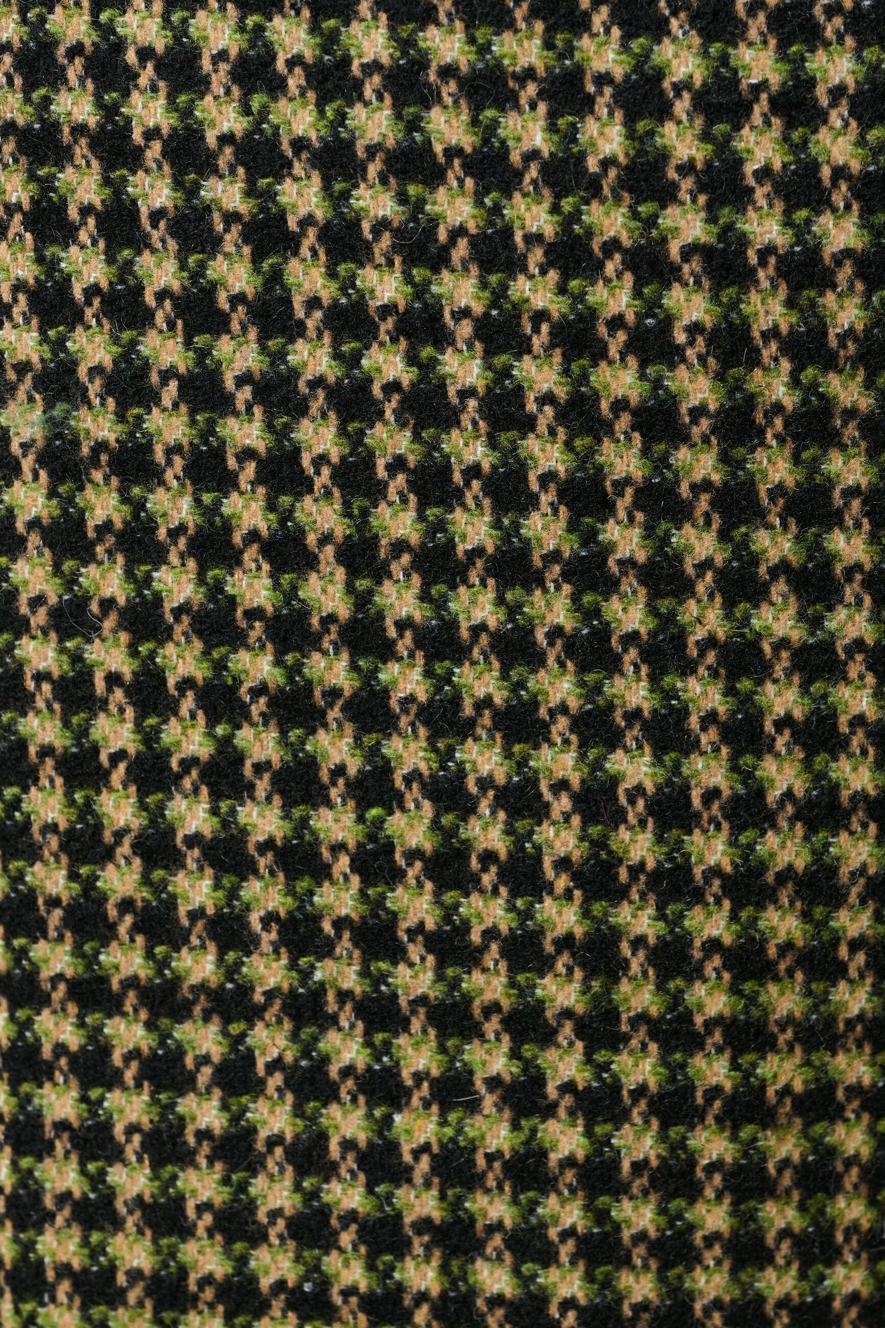 Mischa Burray Fur Collar Statement Sleeve Check Coat - Fern