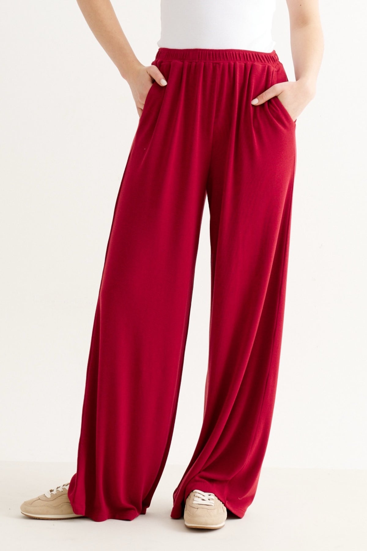 Miller Jersey Trouser - Wine
