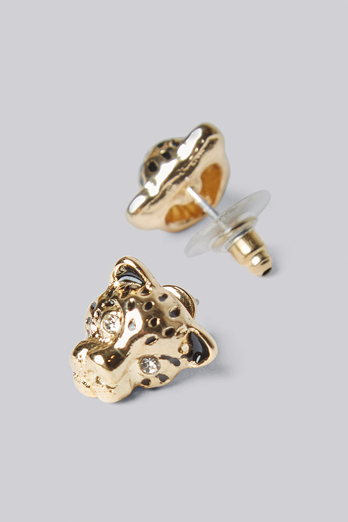 Niger Gold Leopard Stud Earrings