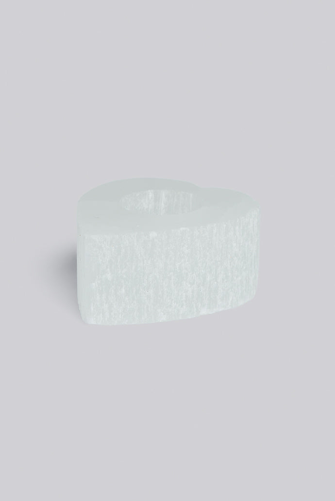 Selenite Heart Tea Holder