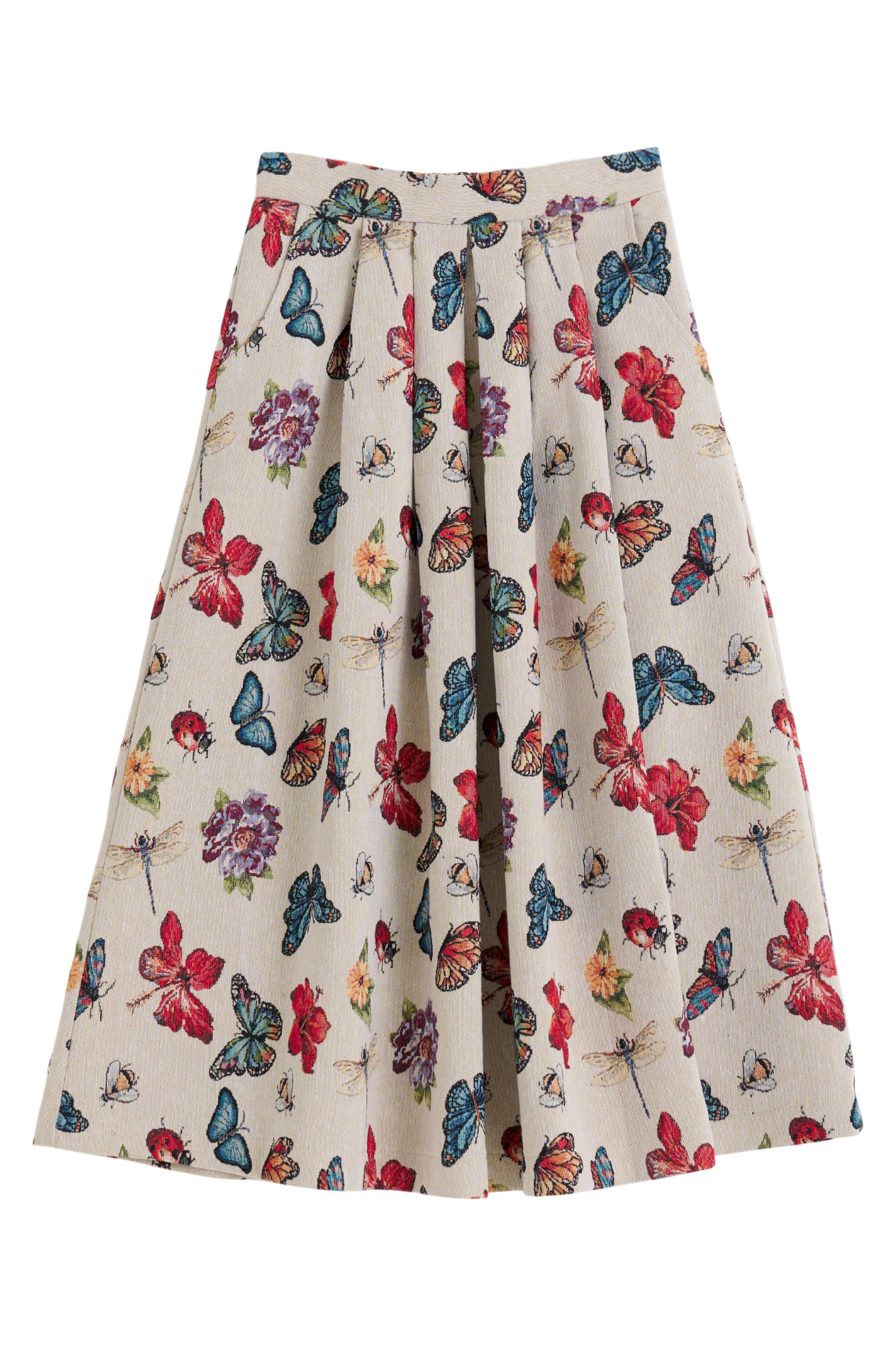 Pasadena Flutter Jacquard Midaxi Skirt - Styled