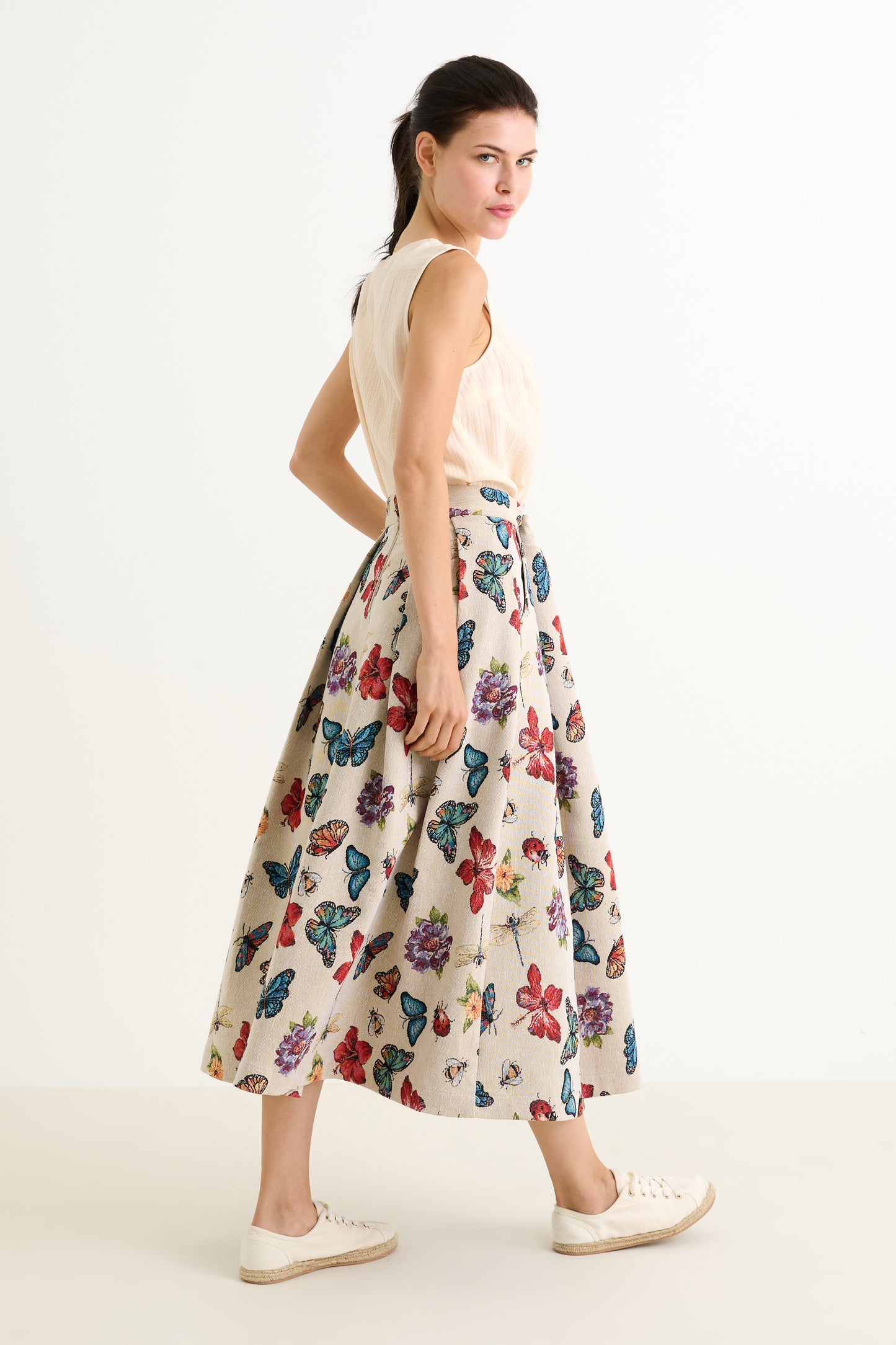 Pasadena Flutter Jacquard Midaxi Skirt