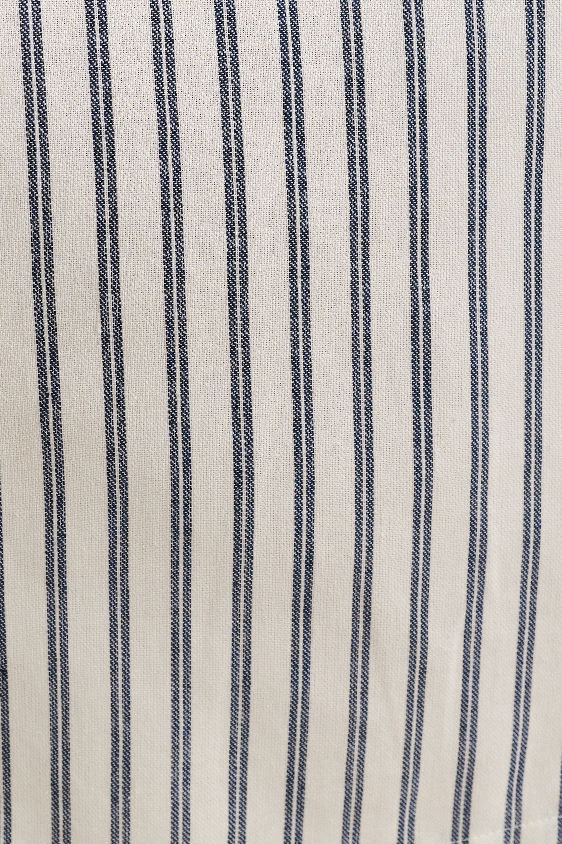 Hilton Ticking Stripe Shorts - White & Navy - Detail 3