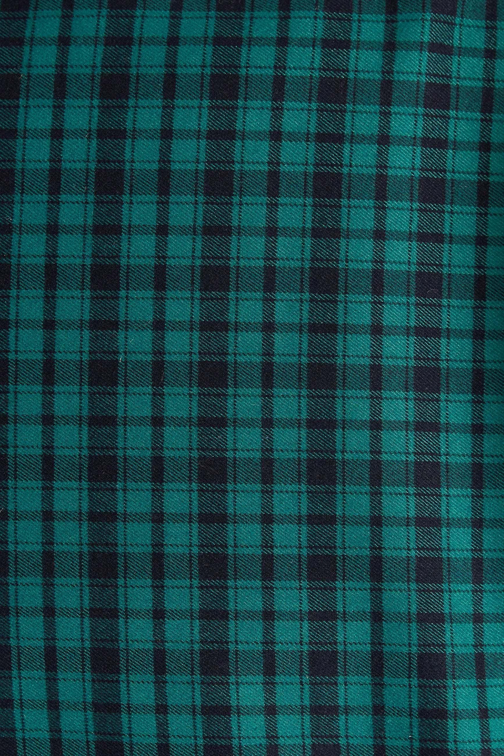 Sassa Winter Gingham Tiered Mini Dress in Green and Black - Styled