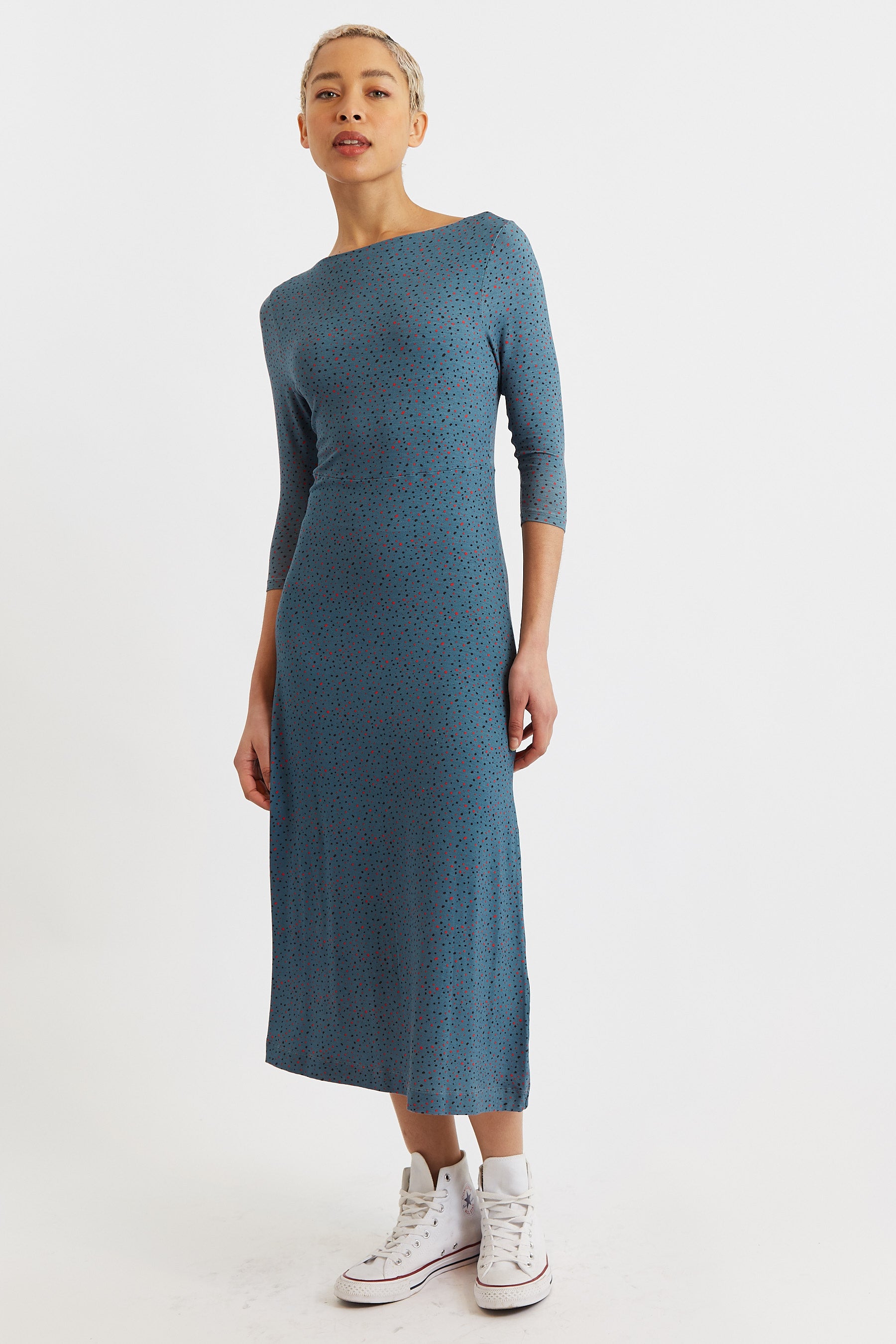 Pheebs Firefly Print Jersey Midi Dress - Detail 2