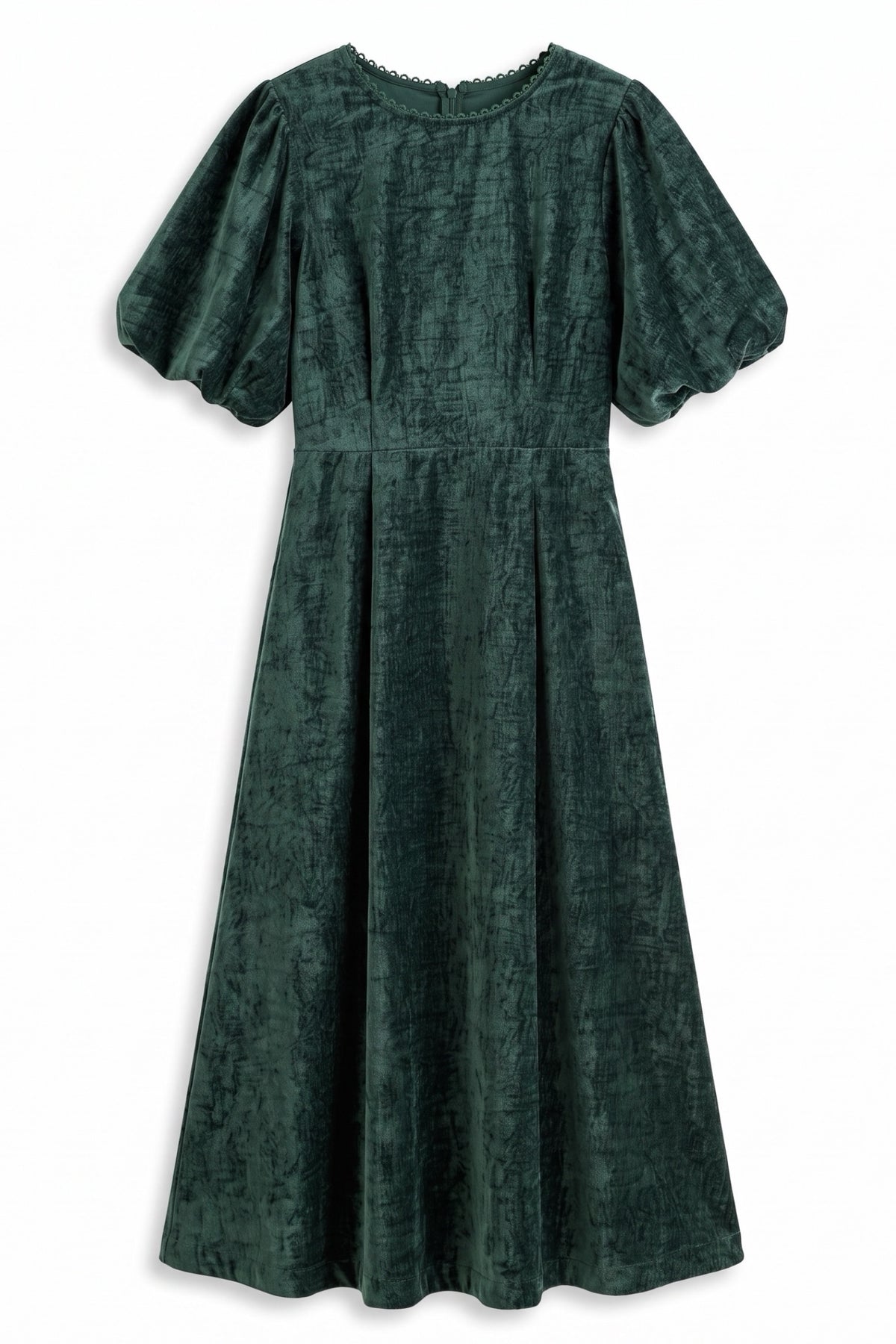 Philo Matte Velvet Dress - Forest Green