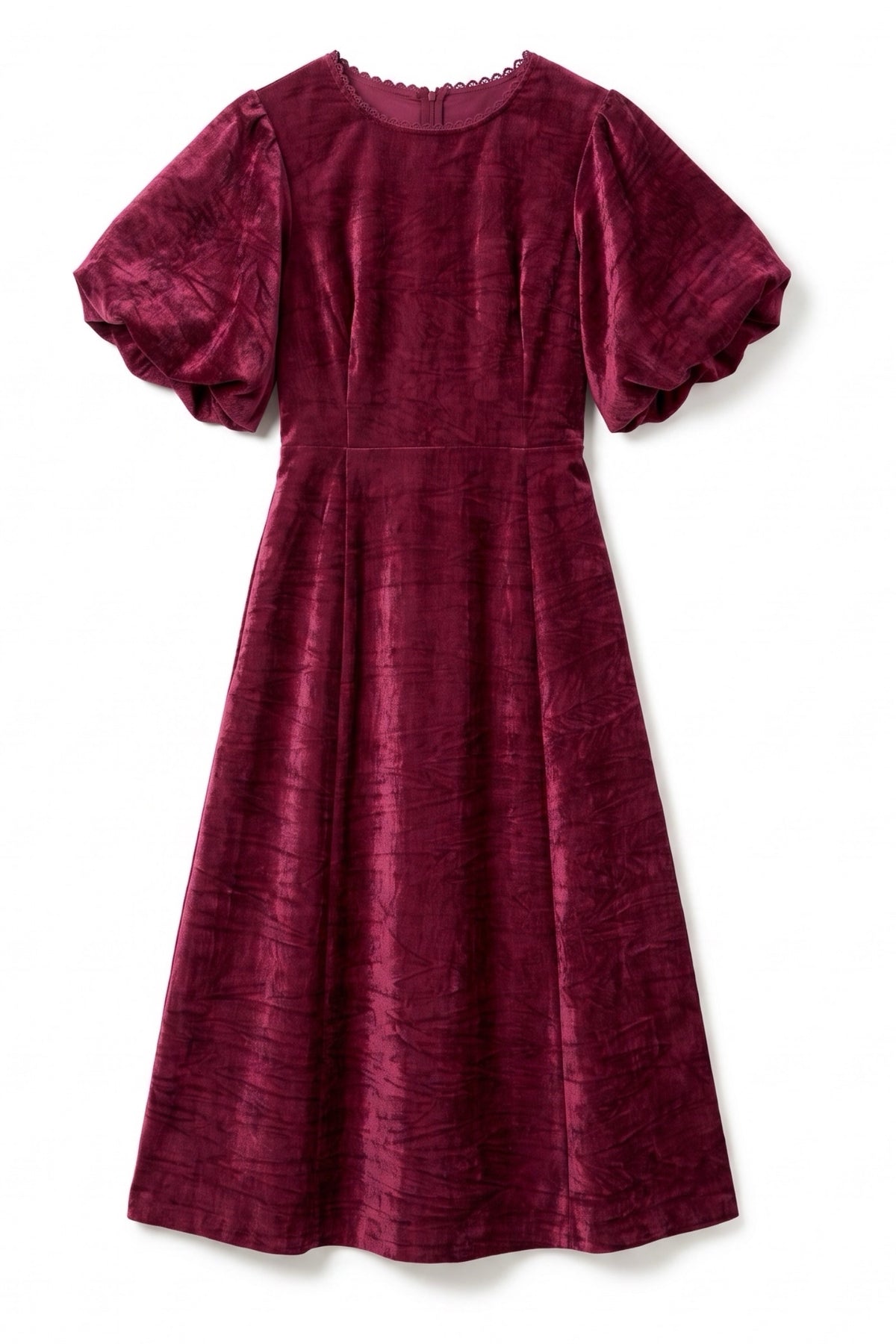 Philo Matte Velvet Dress - Wine