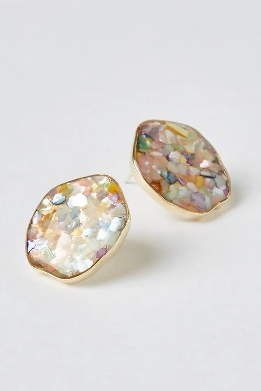 Perida Inlayed Stud Earrings