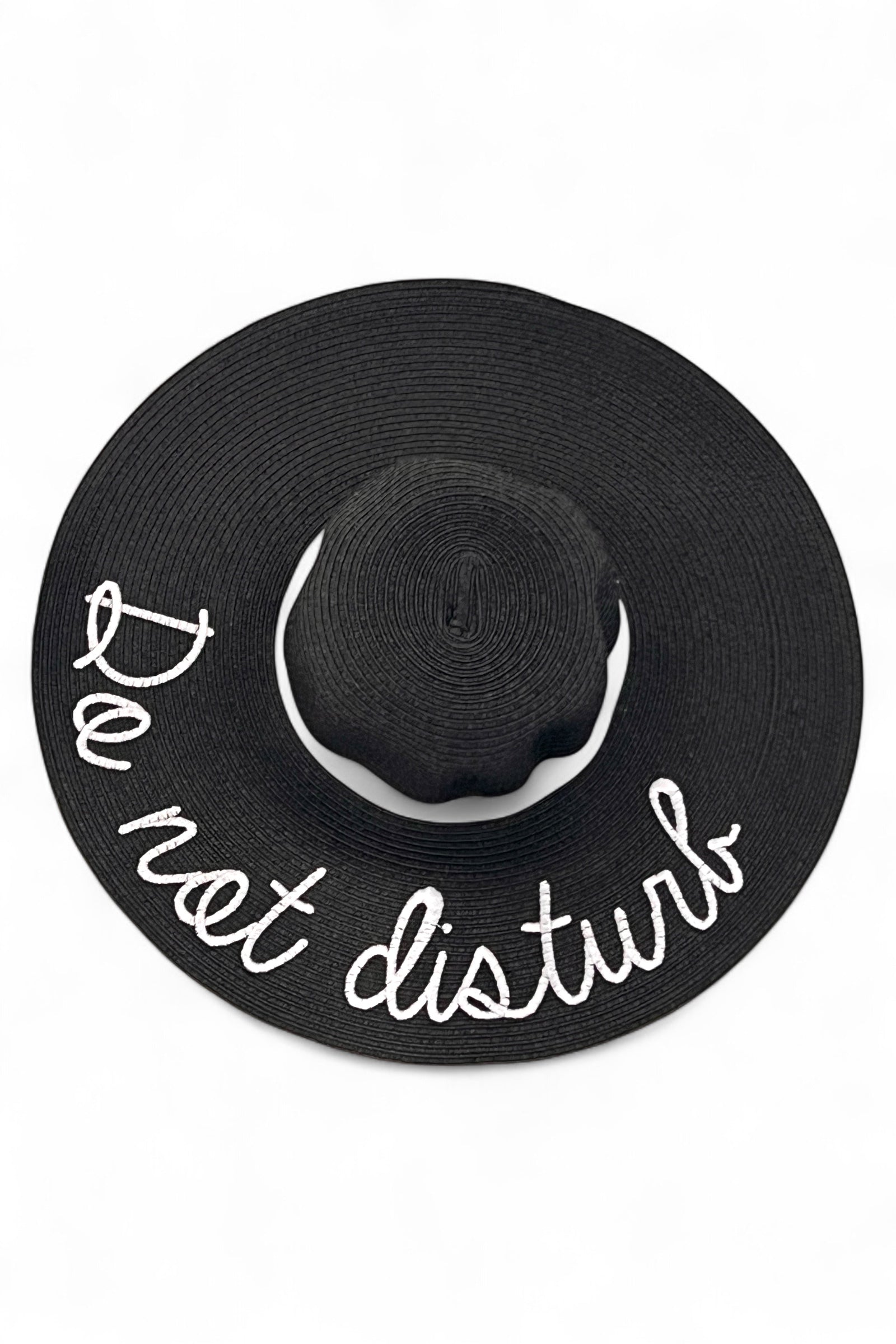 Do Not Disturb Embroidered Straw Hat