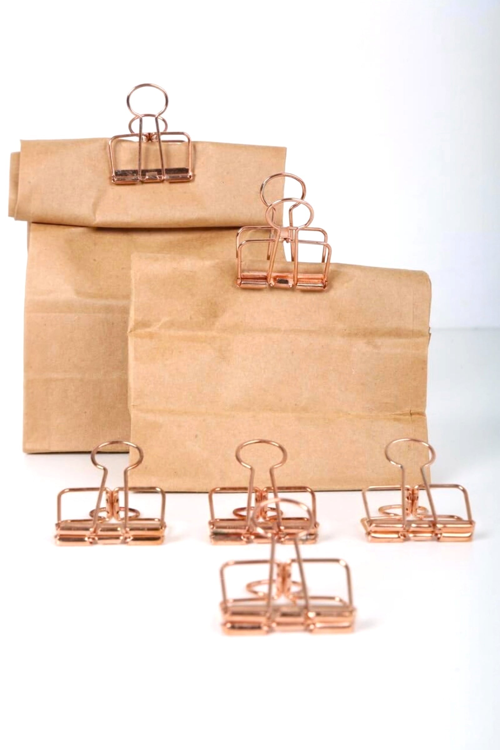 Set Of 6 Copper Wire Clips