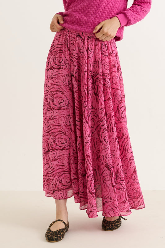Agatha Rosechild Full Circle Maxi Skirt – Pink