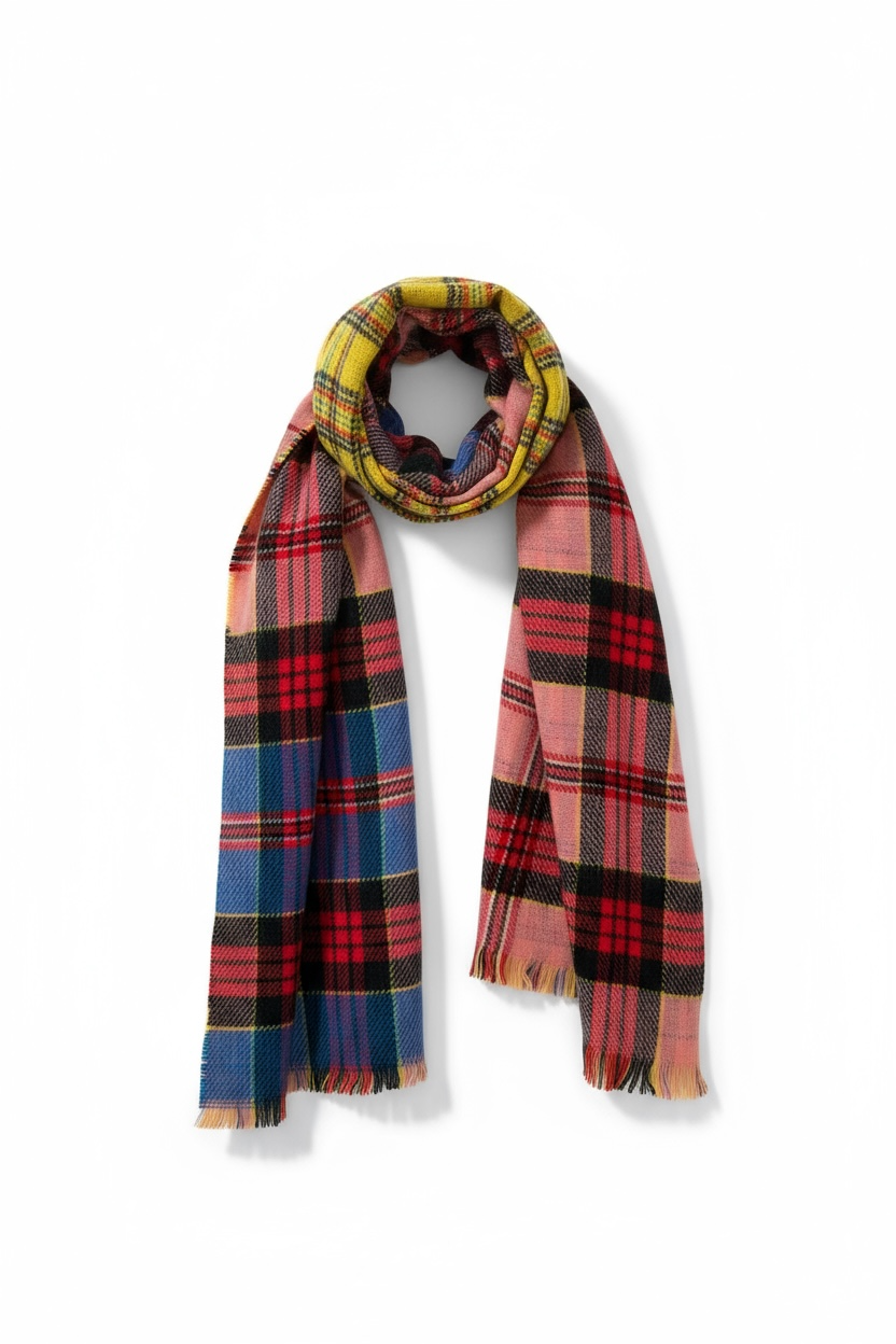 Rosh Double Face Woven Check Scarf