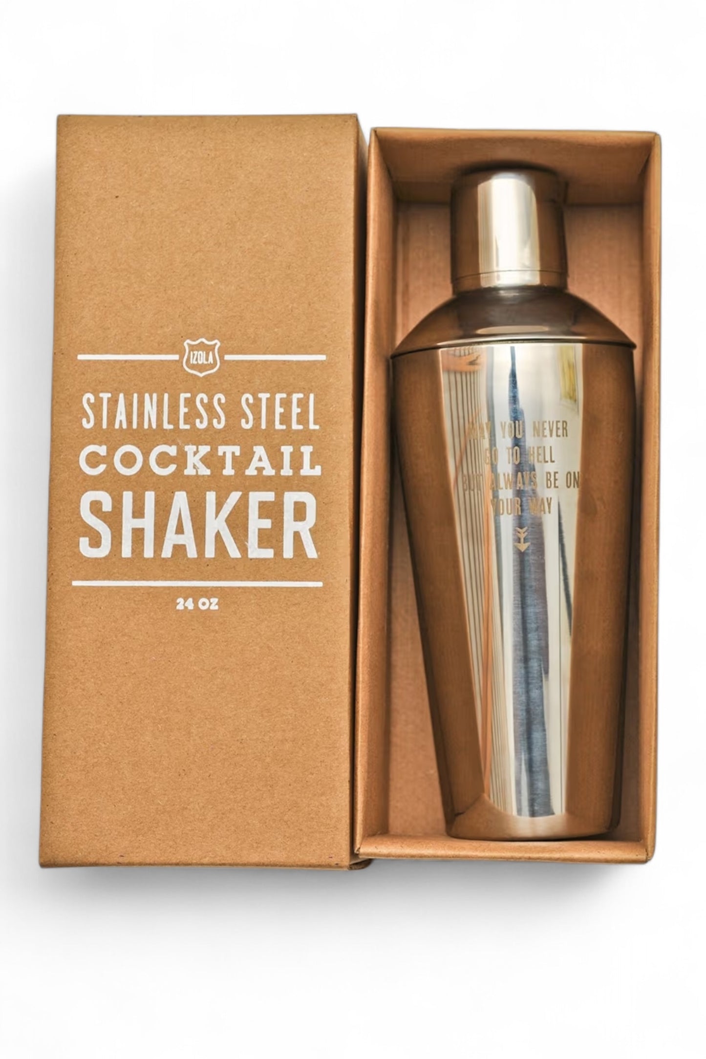 Always be on your way cocktail shaker