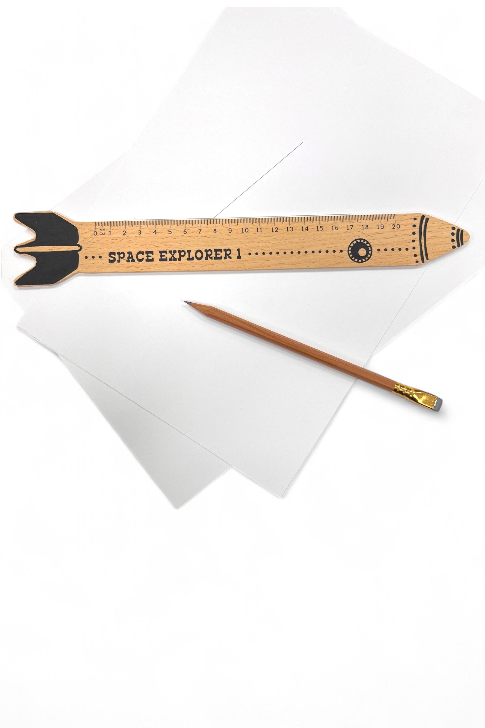 Rocket Wooden Ruler