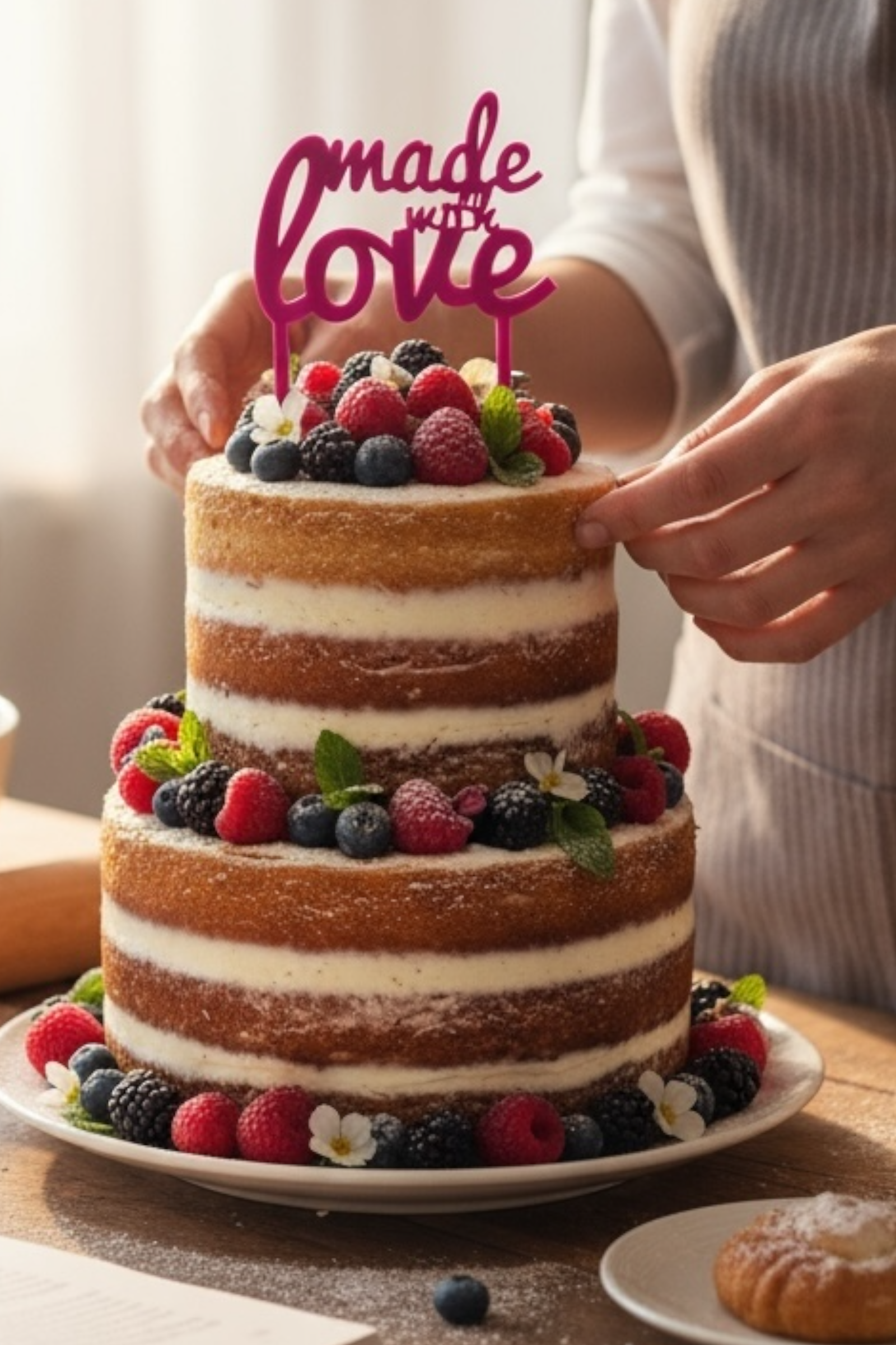 Set Of 2 Birthday Cake Toppers