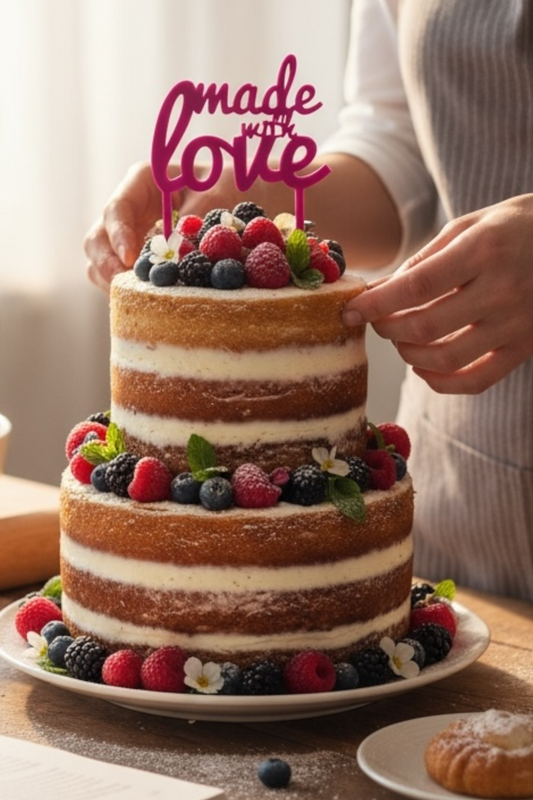 Set Of 2 Birthday Cake Toppers