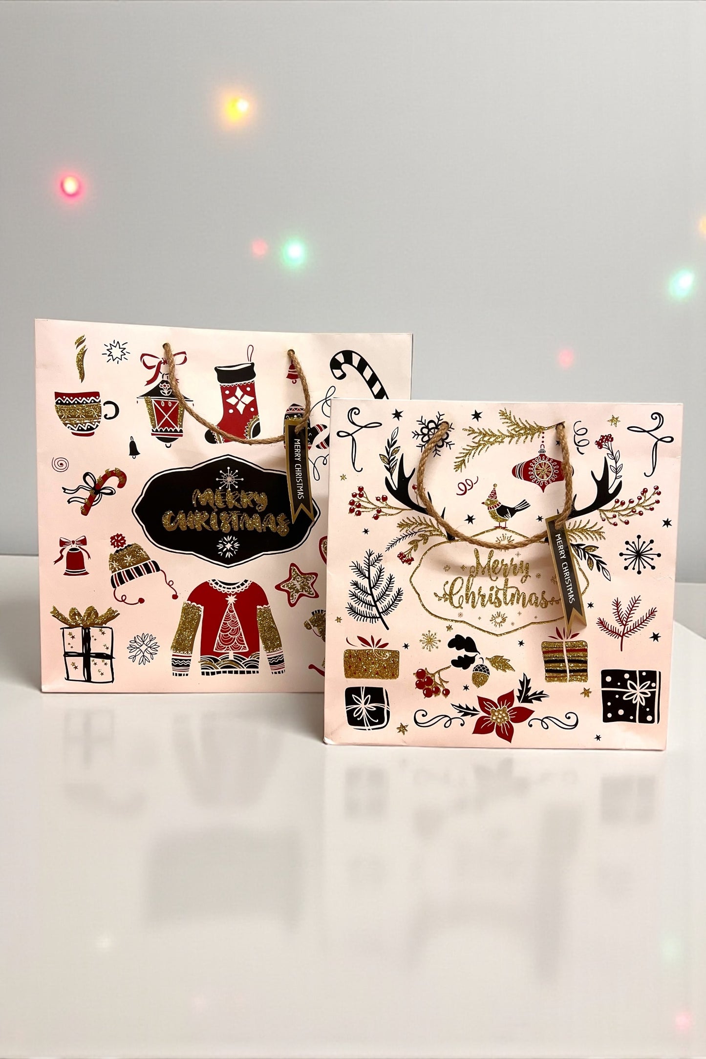 2 Merry Christmas Gift Bags