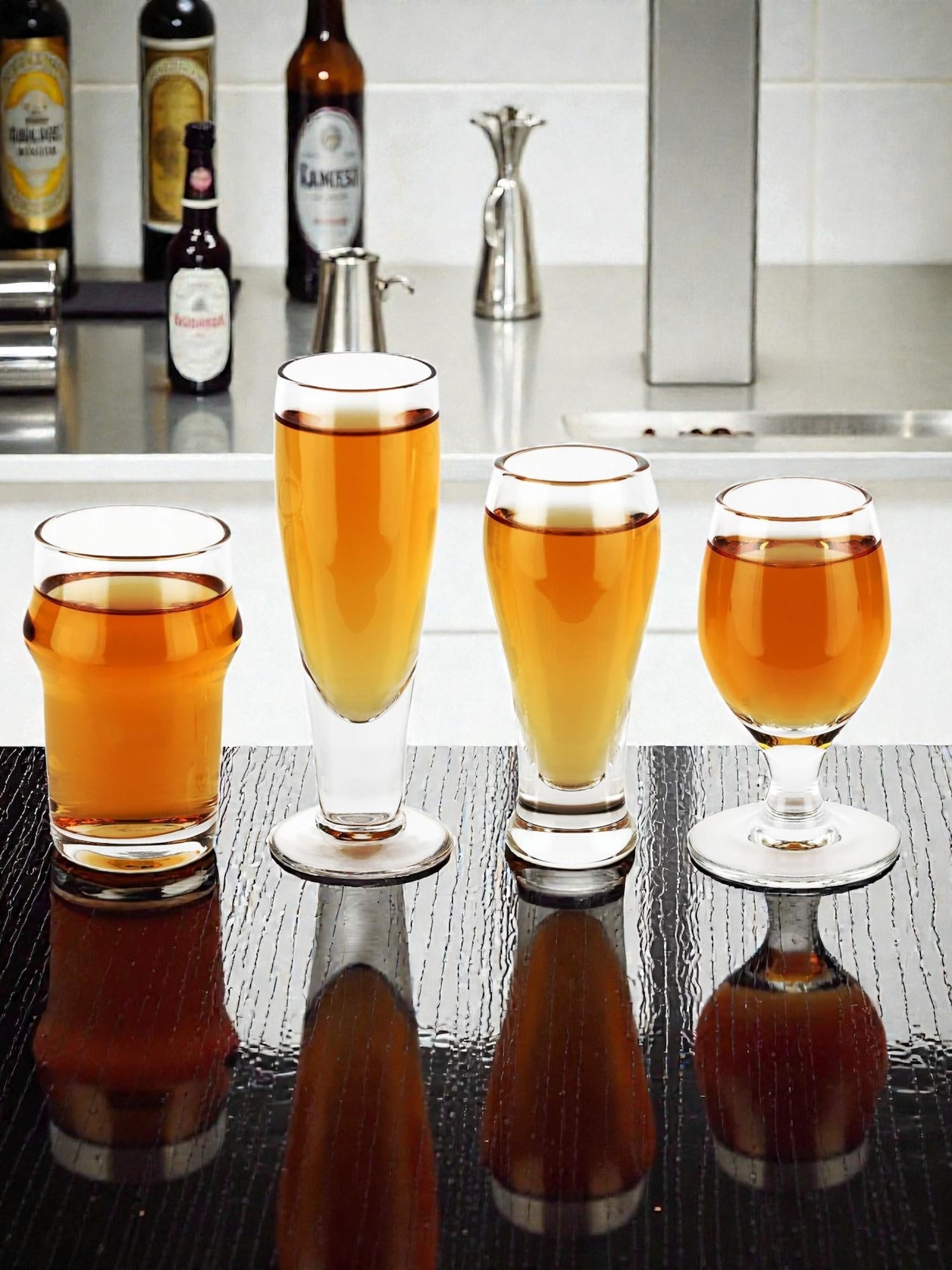 Set Of 4 Craft Beer Shot Glasses