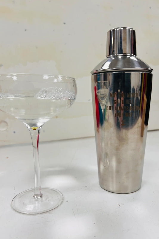 Always be on your way cocktail shaker