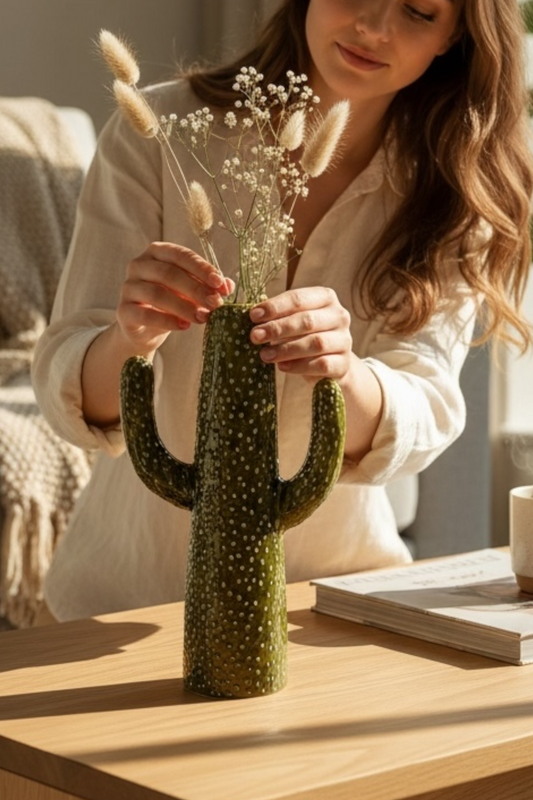 Ceramic Cactus Vase