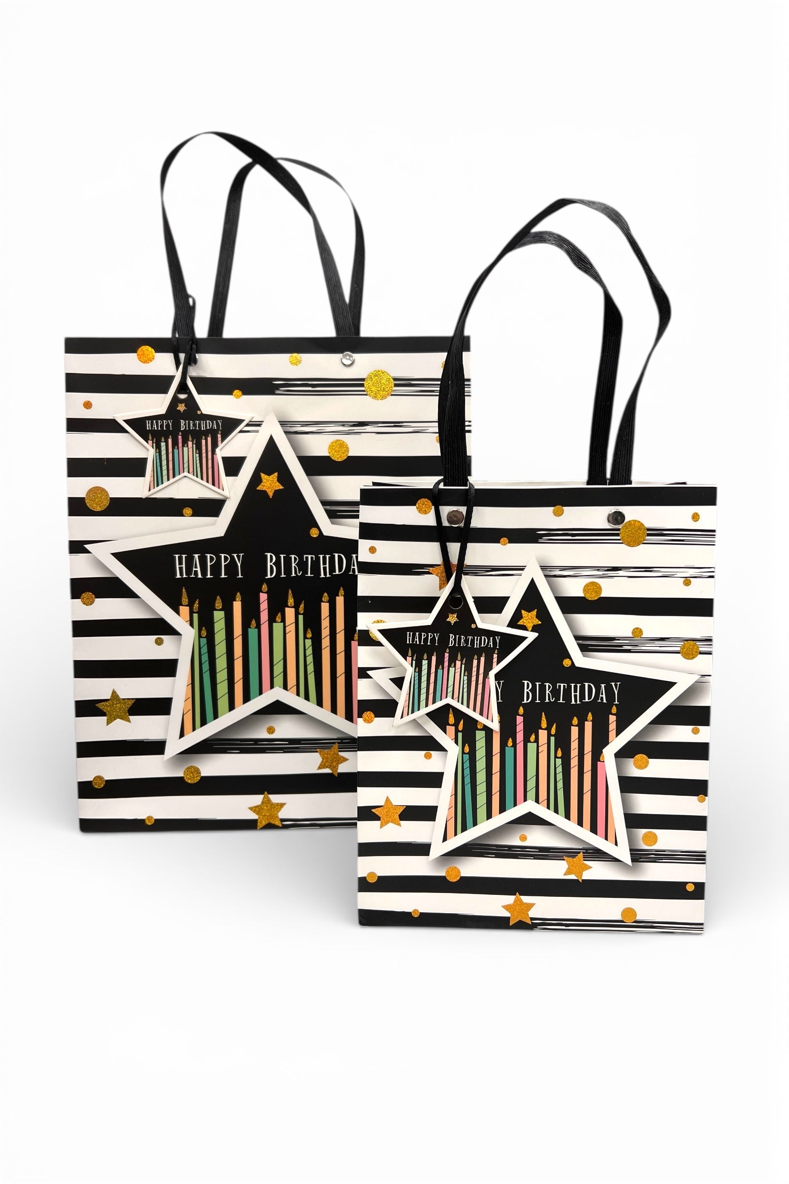 2 Happy Birthday Star Gift Bags