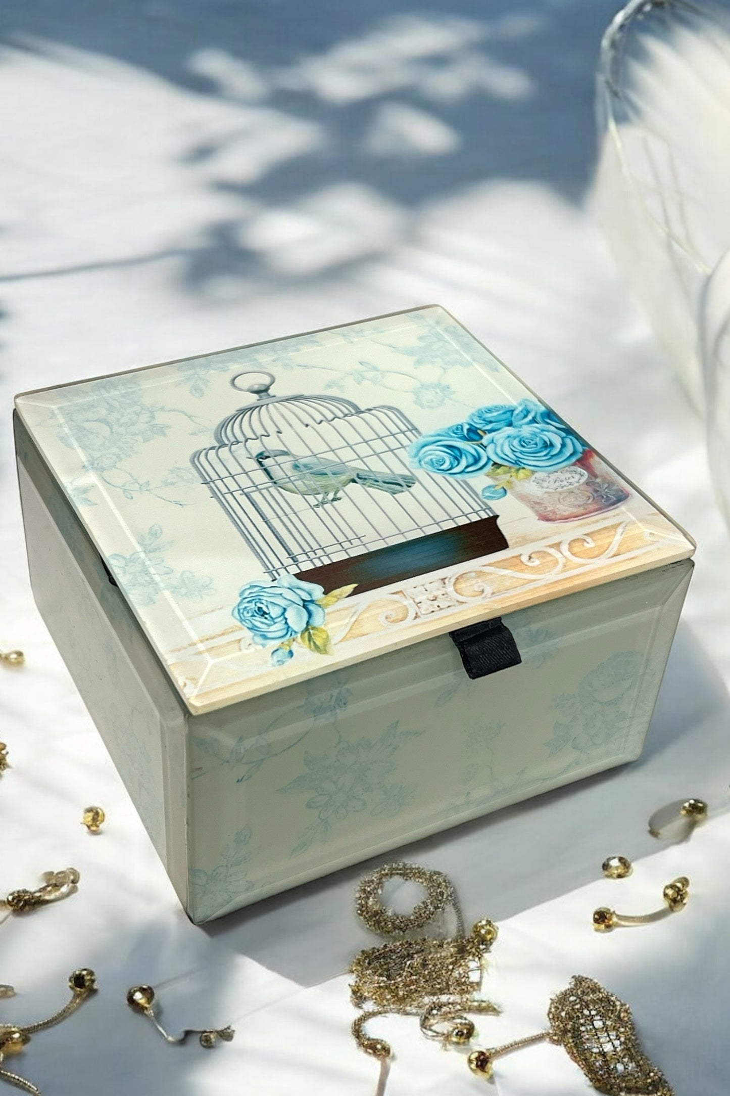 Birdcage Glass Trinket Box