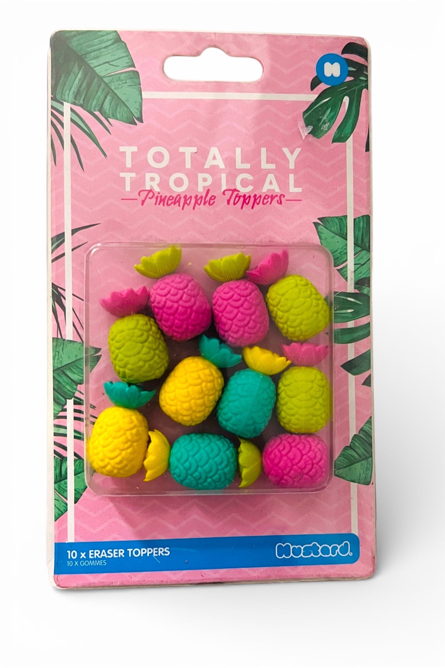 Set Of Ten Pineapple Eraser Toppers