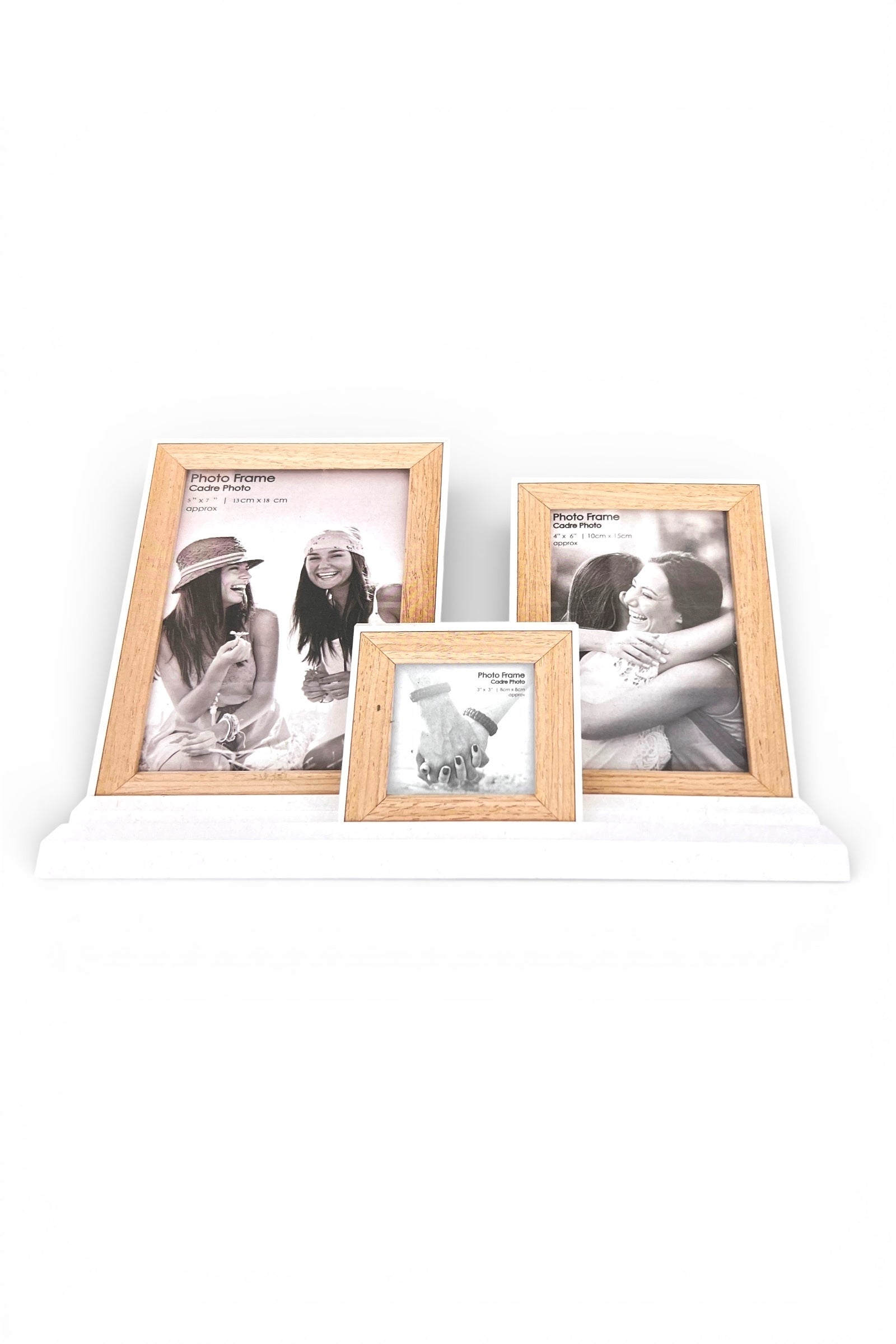Set of 3 Photo Frames On Display Stand