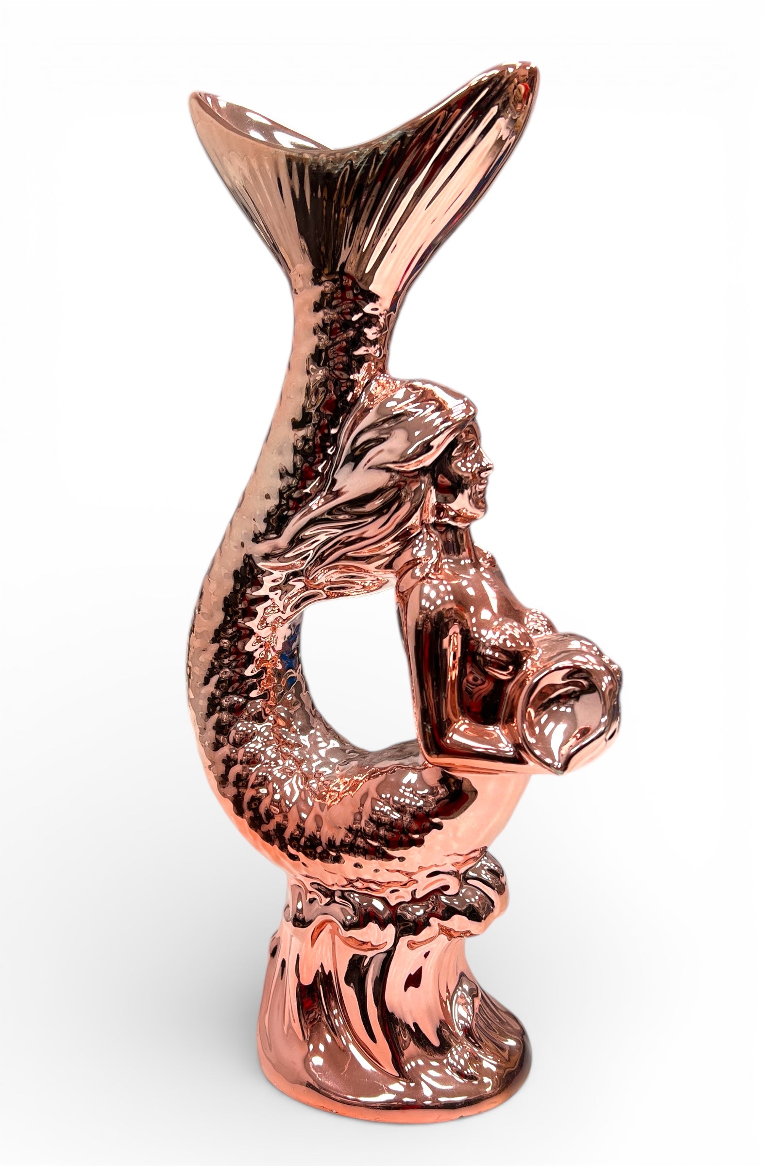 Copper Glaze Mermaid Vase