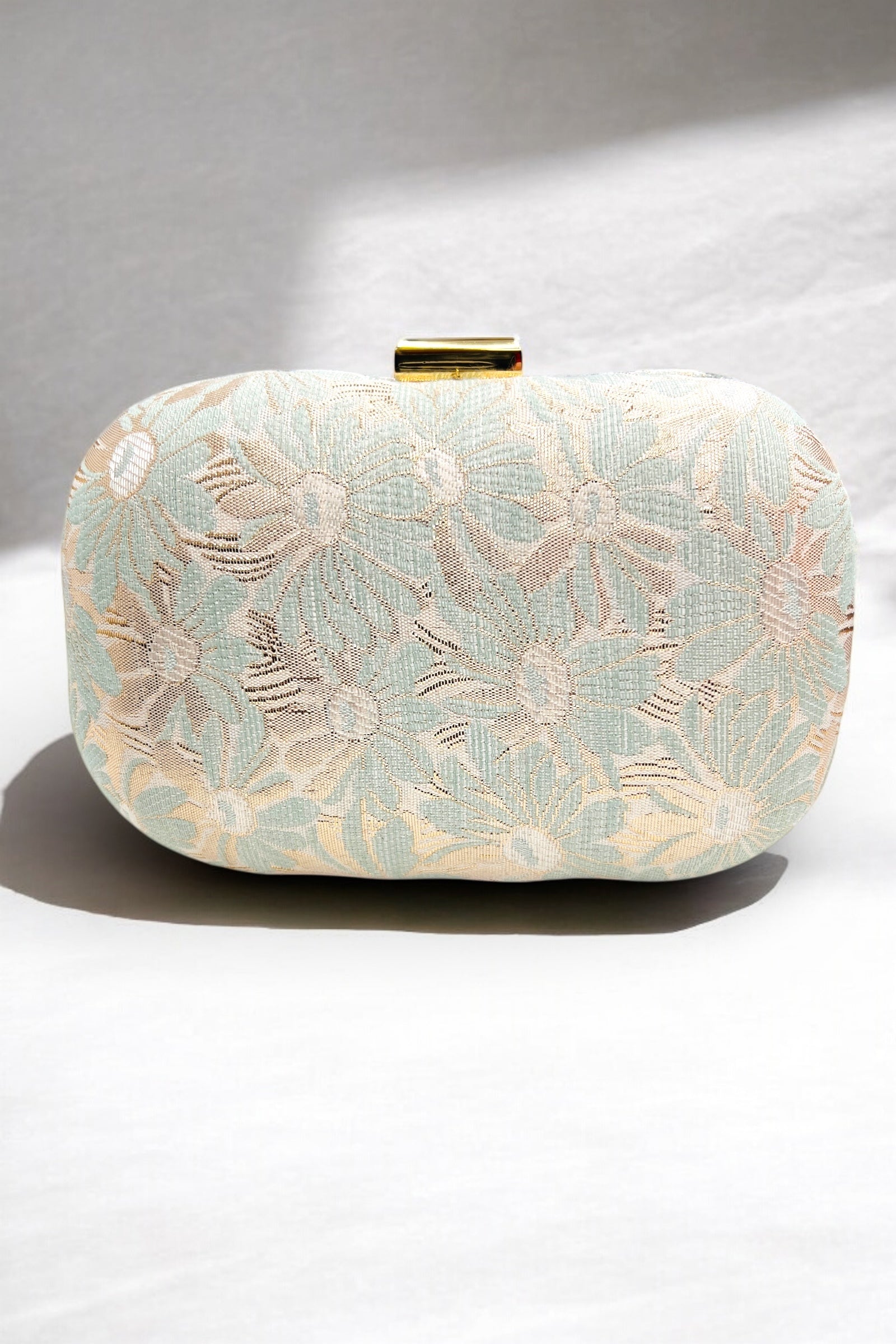Chance Mint And Gold Jacquard Evening Bag - Styled