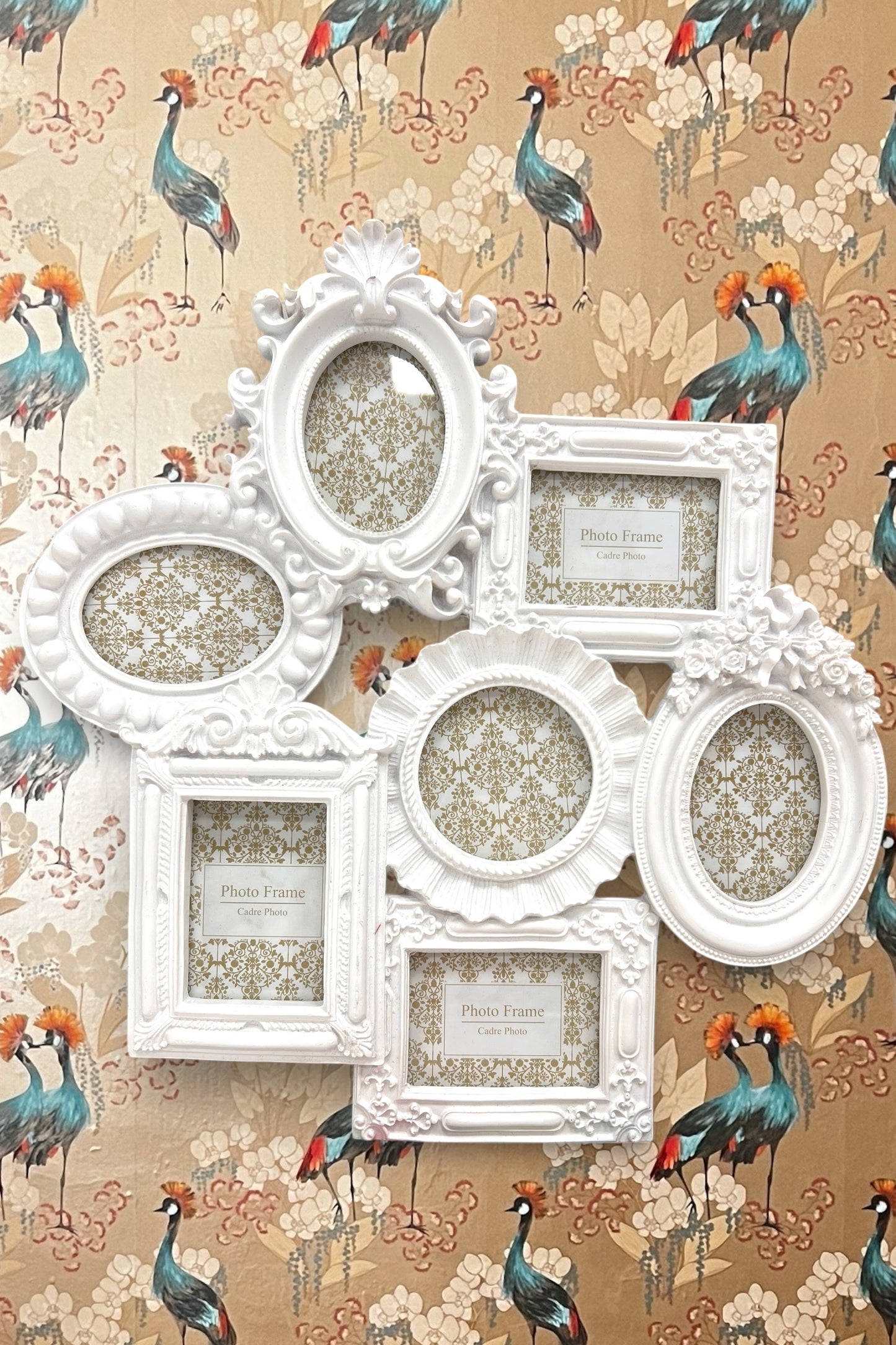 White 7 Frame Vintage Style Collage Frame