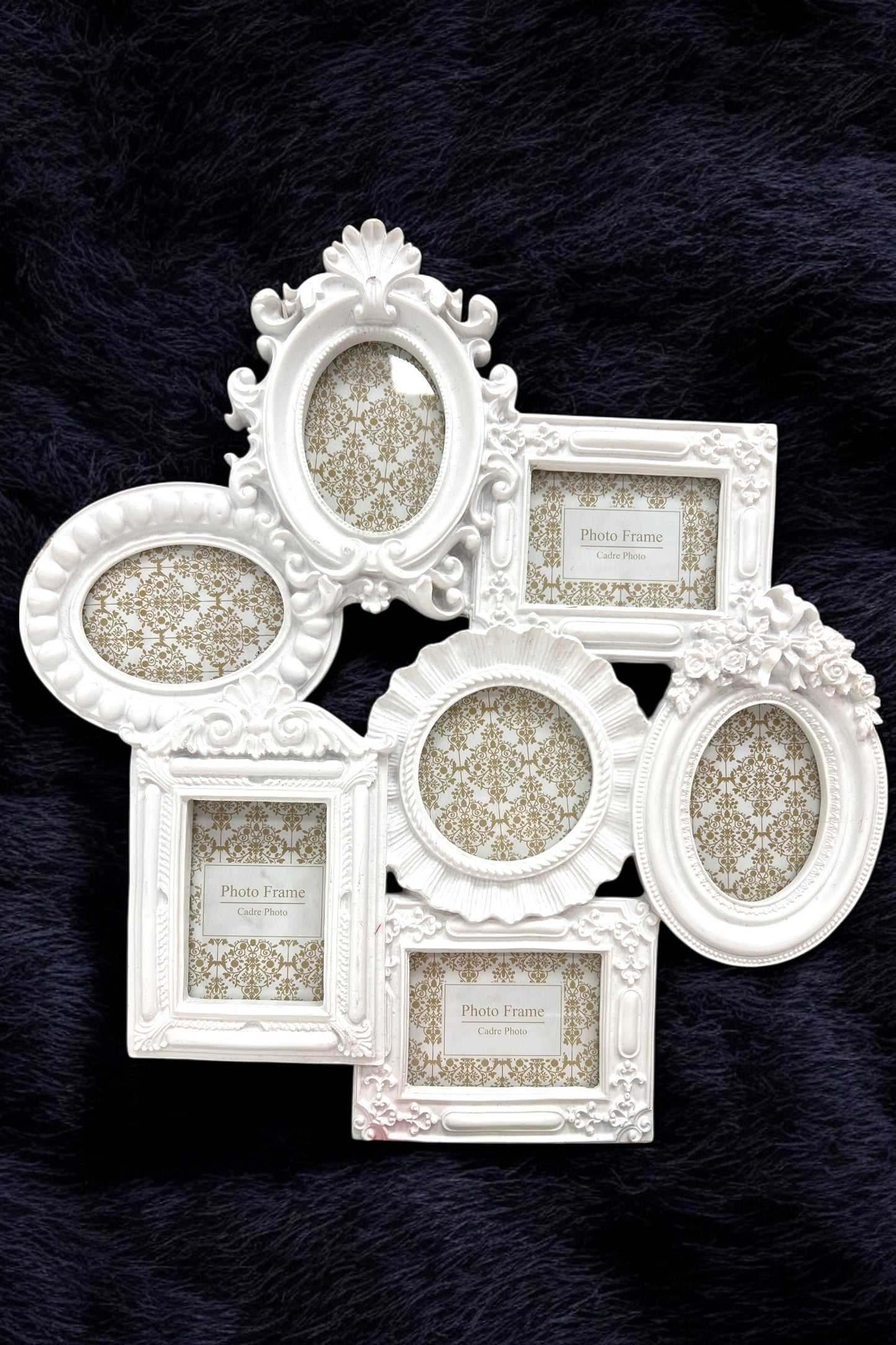 White 7 Frame Vintage Style Collage Frame