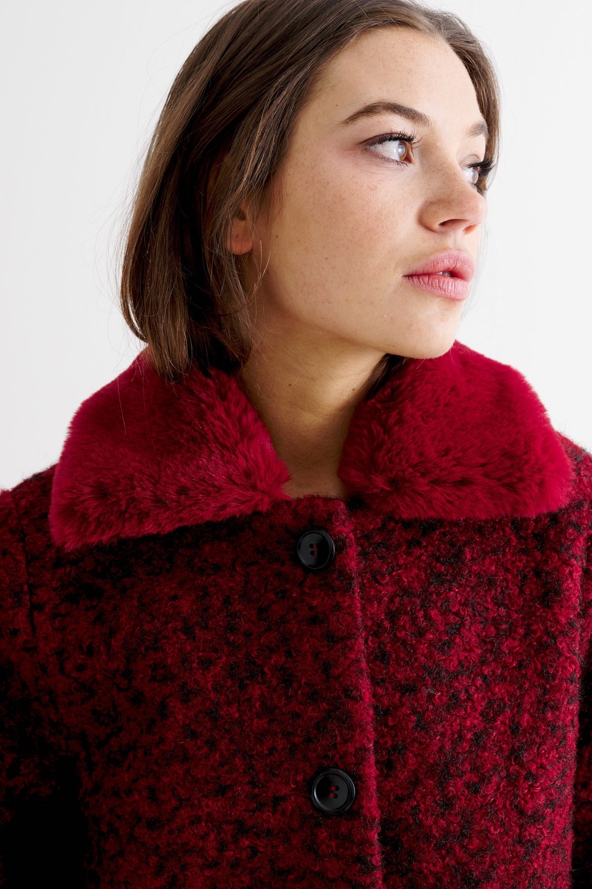 Apple Boucle Jacket - Merlot