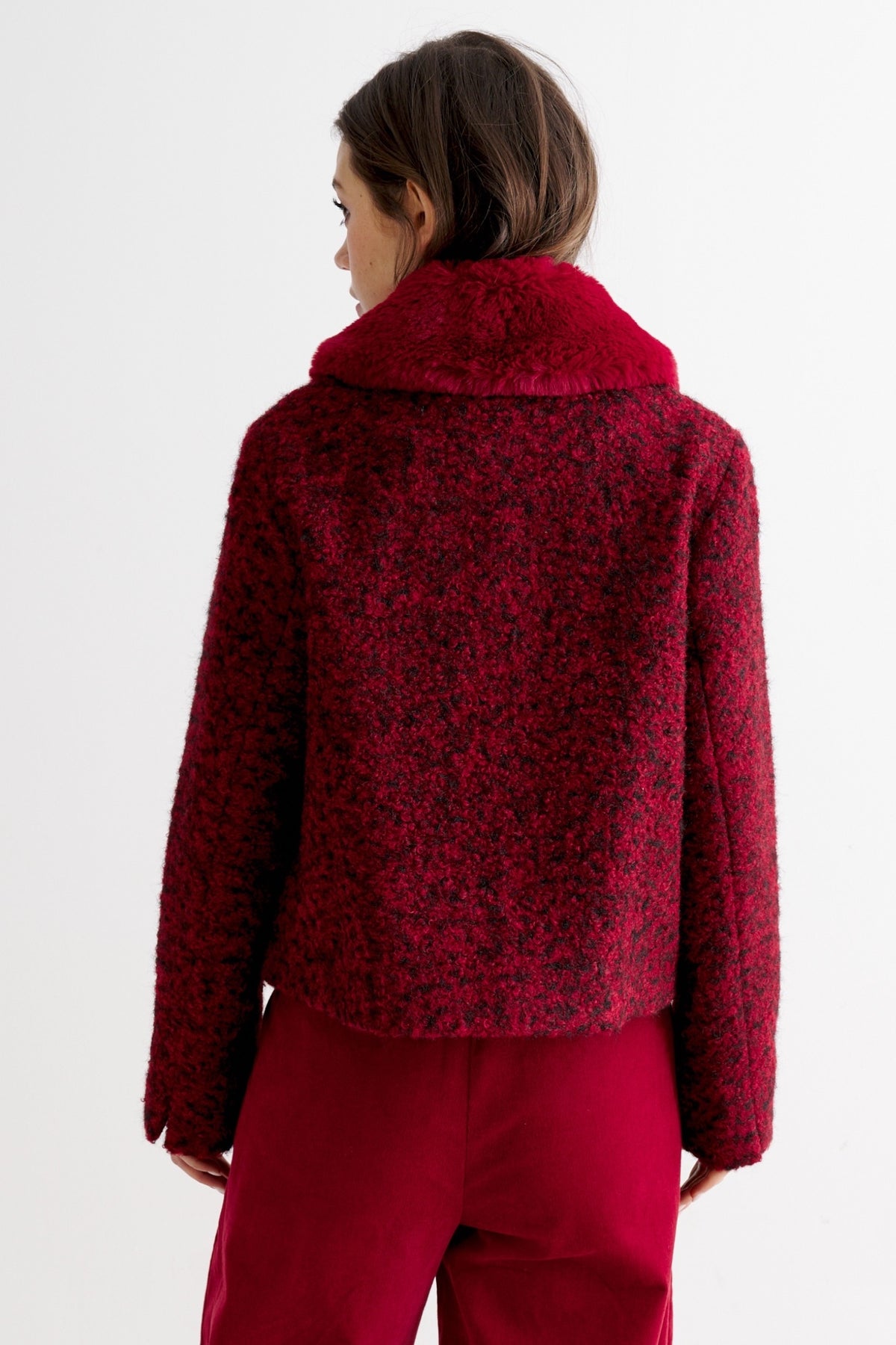 Apple Boucle Jacket - Merlot