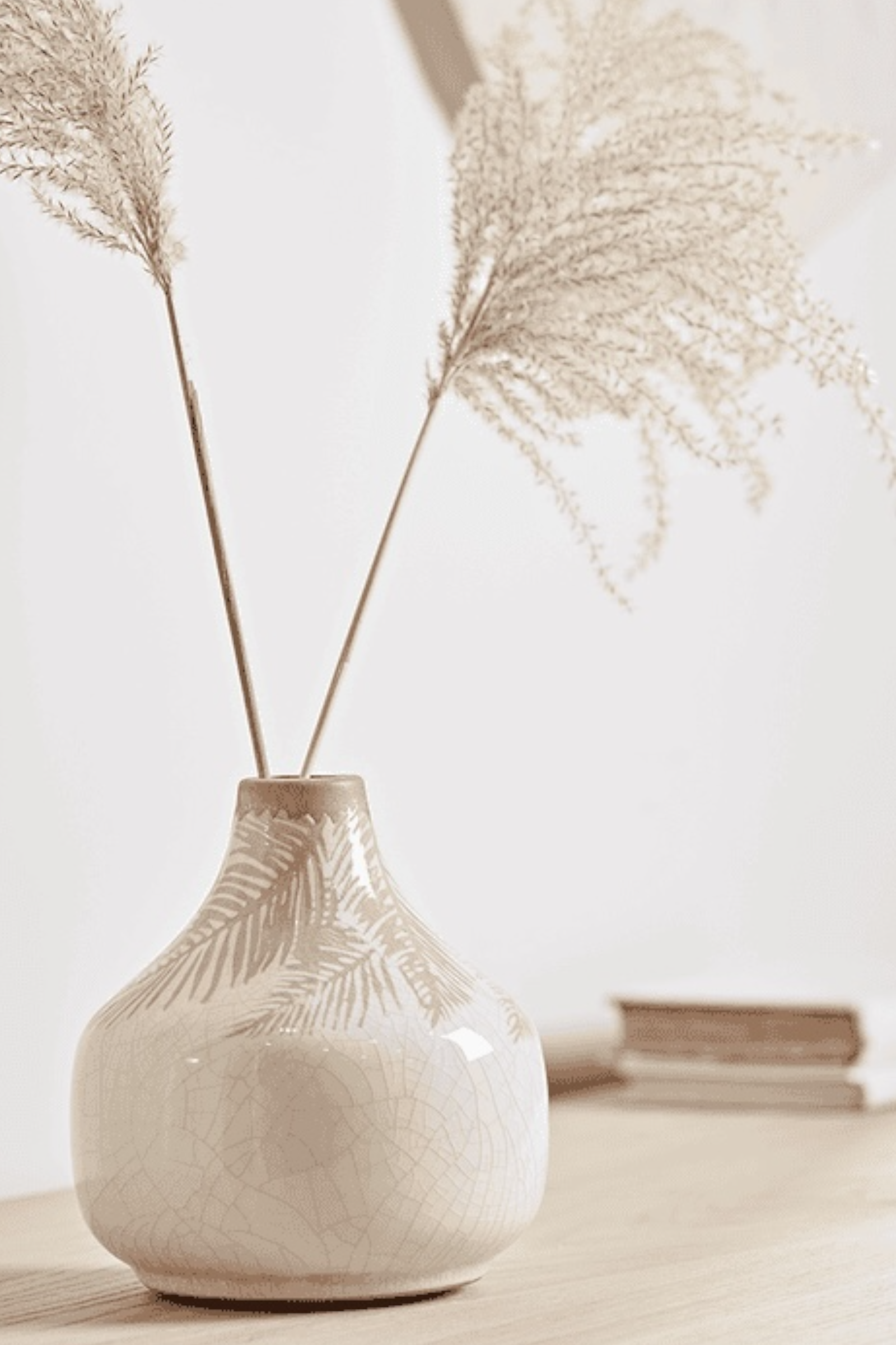 Terracotta Palm Crackle Glaze Vase